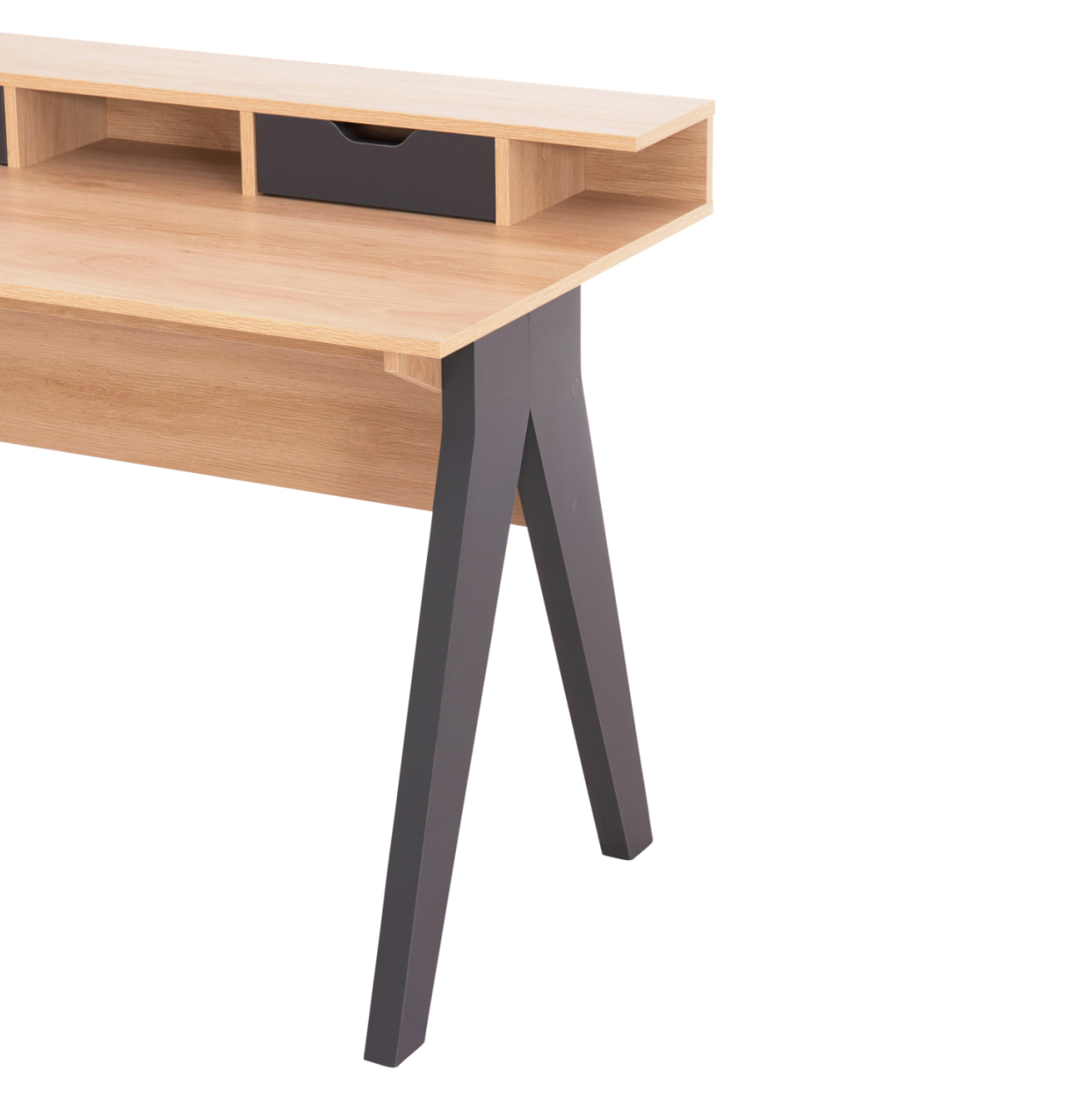 DESK REXIN HM18290 MELAMINE IN SONAMA-GREY 120x19-59x75-85.5Hcm.. [7]