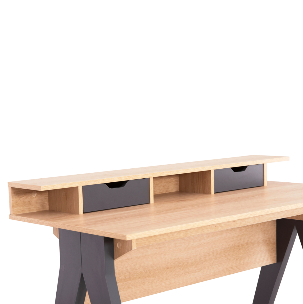 DESK REXIN HM18290 MELAMINE IN SONAMA-GREY 120x19-59x75-85.5Hcm.. [6]
