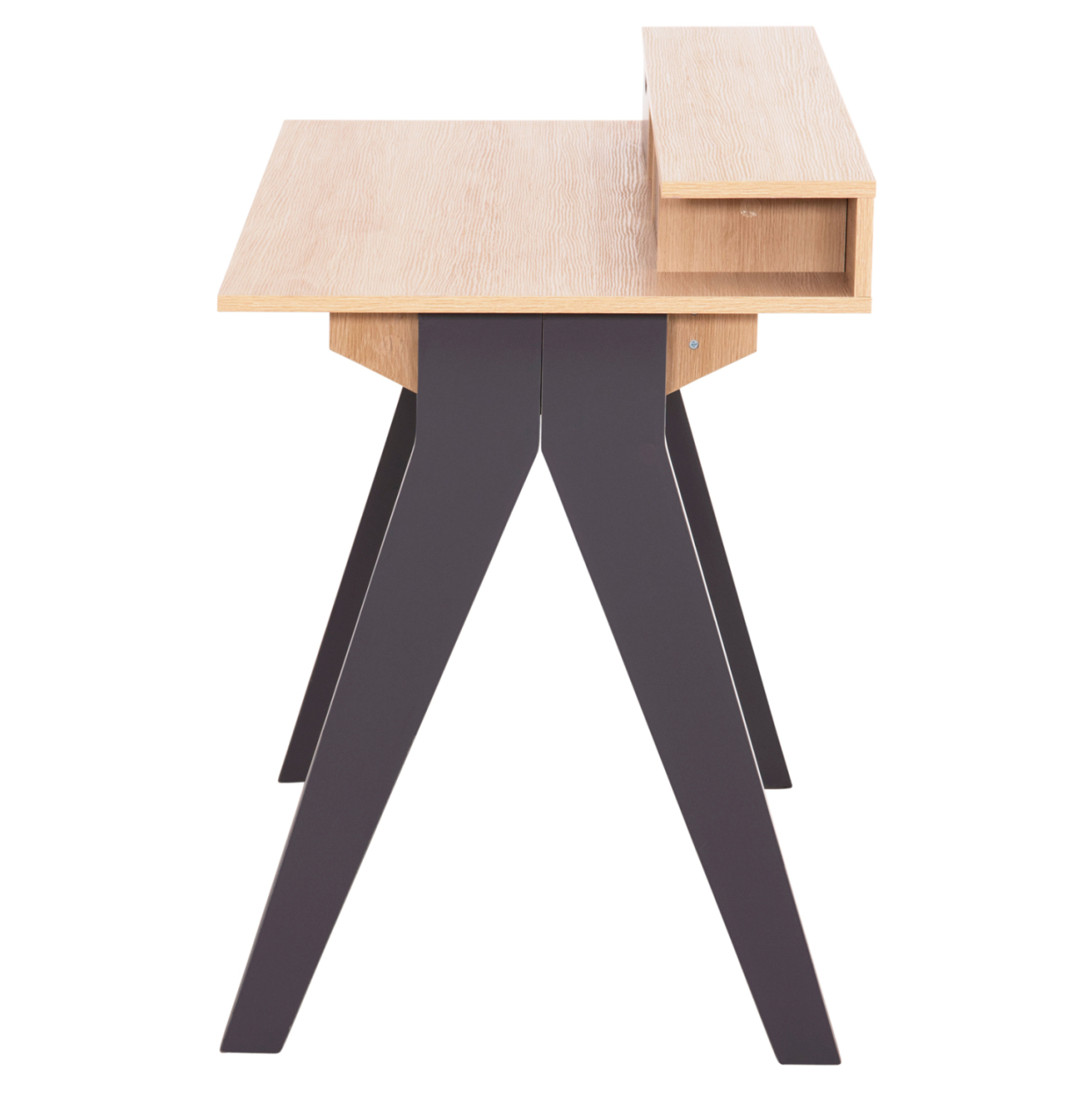 DESK REXIN HM18290 MELAMINE IN SONAMA-GREY 120x19-59x75-85.5Hcm.. [4]