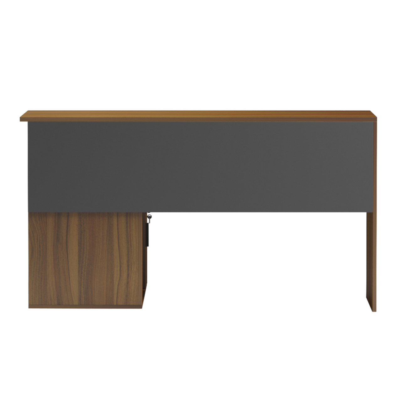 DESK RIGHT CORNER CARNET HM18384.03 MELAMINE IN WALNUT/GREY 138x102x75Hcm. [6]
