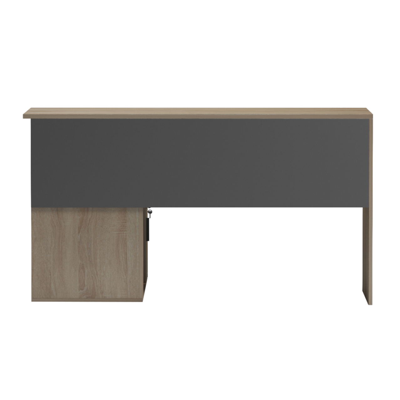 DESK RIGHT CORNER CARNET HM18384.13 MELAMINE IN SONAMA/GREY 138x102x75Hcm. [7]