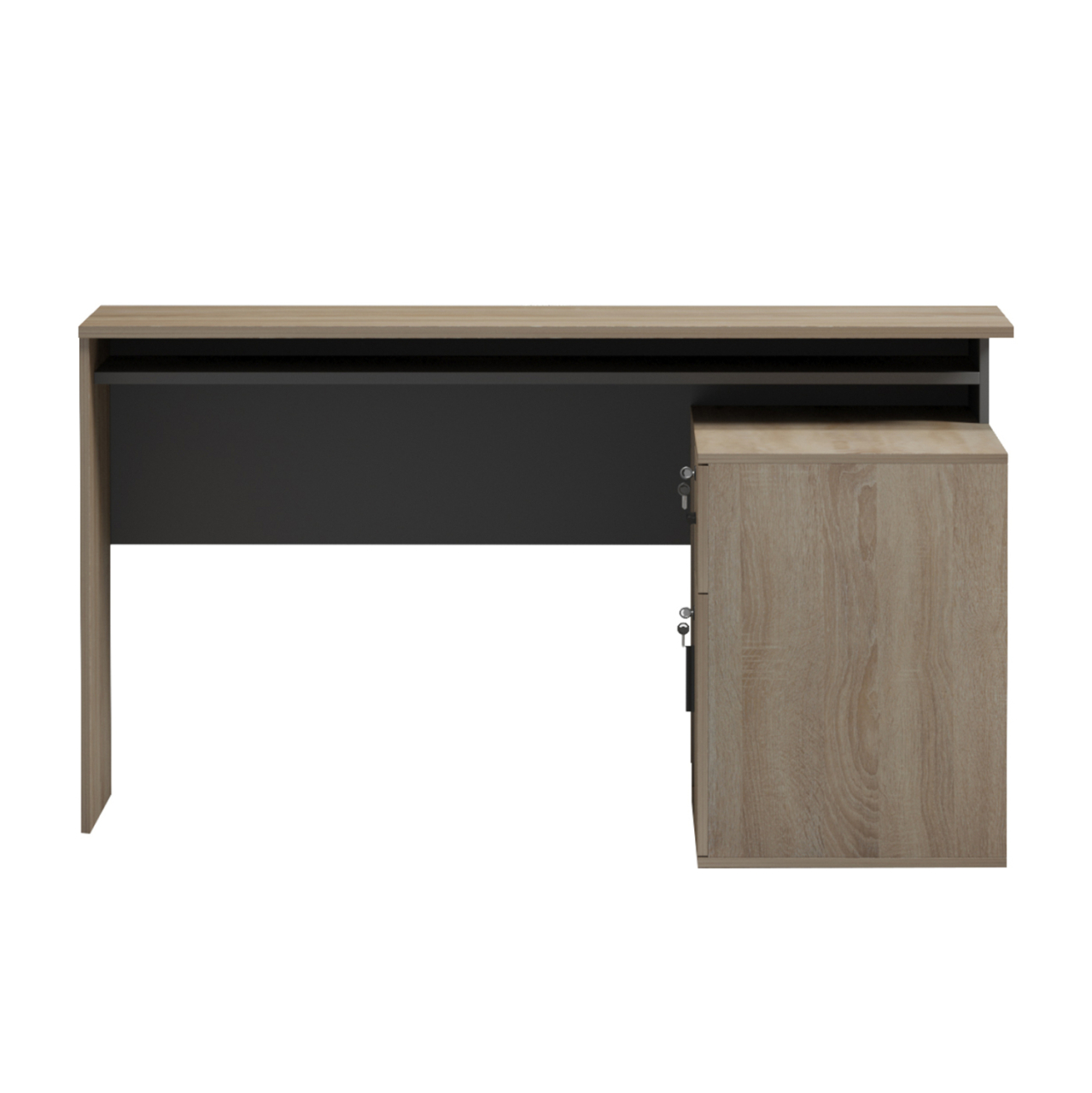 DESK RIGHT CORNER CARNET HM18384.13 MELAMINE IN SONAMA/GREY 138x102x75Hcm. [3]