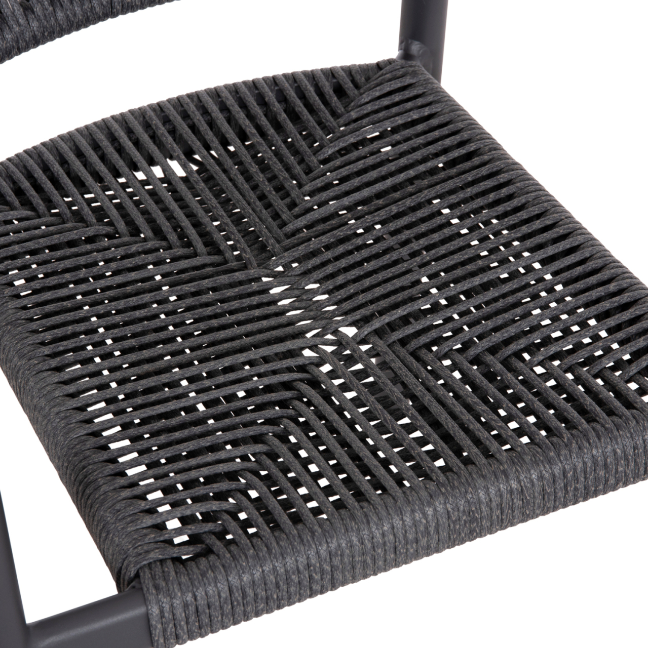 DINING ARMCHAIR ALUMINUM LUCCI HM6266.01 DARK GREY FRAME and P.E. RATTAN 58x56x79Hcm. [8]