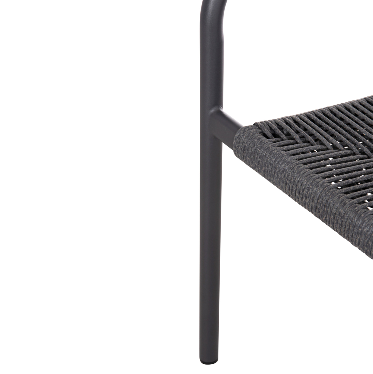 DINING ARMCHAIR ALUMINUM LUCCI HM6266.01 DARK GREY FRAME and P.E. RATTAN 58x56x79Hcm. [9]