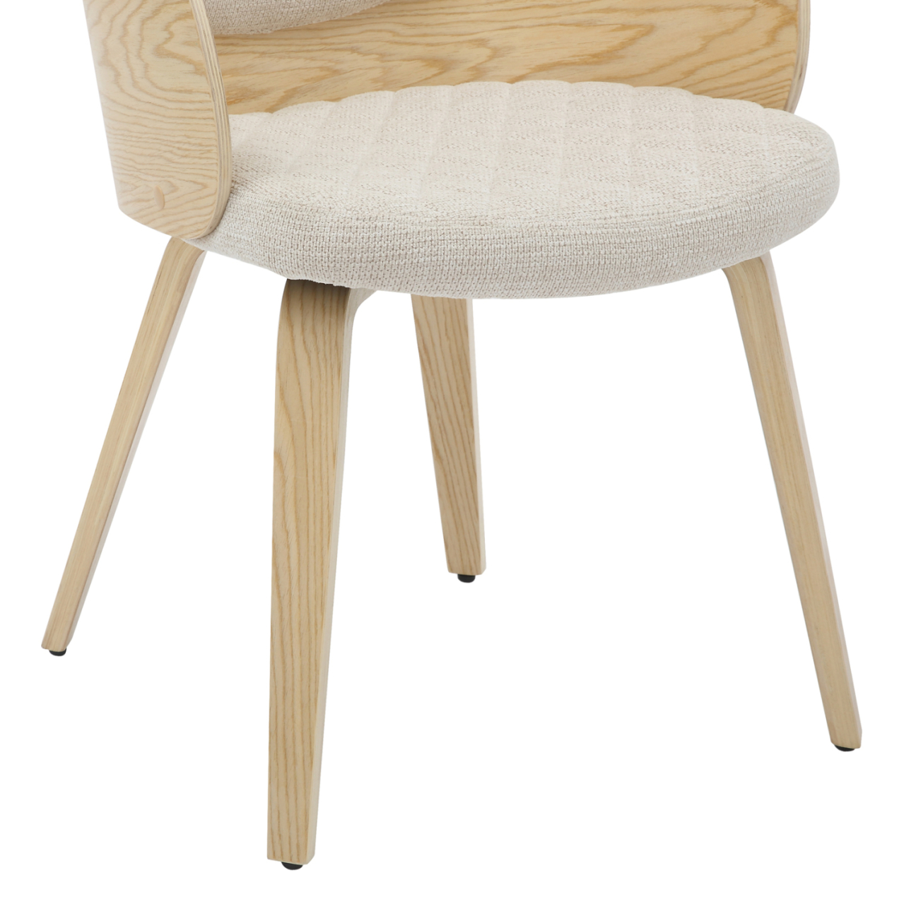 DINING ARMCHAIR DARNELL HM9974.01 PLYWOOD IN OAK COLOR-ECRU FABRIC 56x56x83Hcm. [9]