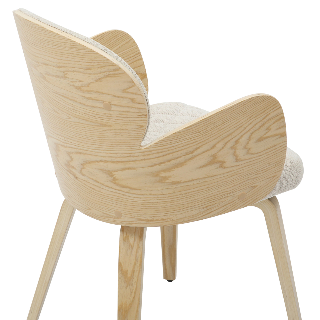 DINING ARMCHAIR DARNELL HM9974.01 PLYWOOD IN OAK COLOR-ECRU FABRIC 56x56x83Hcm. [8]