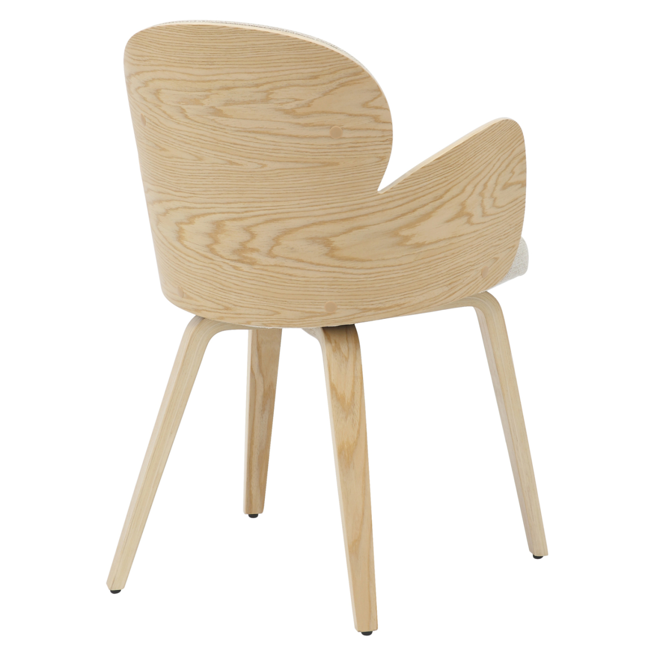 DINING ARMCHAIR DARNELL HM9974.01 PLYWOOD IN OAK COLOR-ECRU FABRIC 56x56x83Hcm. [5]
