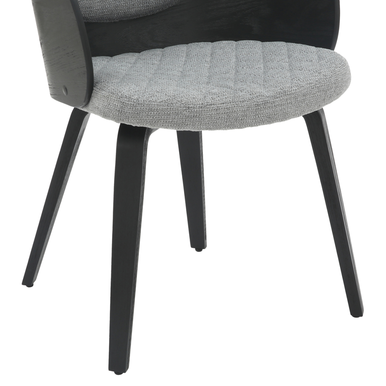 DINING ARMCHAIR DARNELL HM9974.02 PLYWOOD IN BLACK COLOR-GREY FABRIC 56x56x83Hcm. [9]