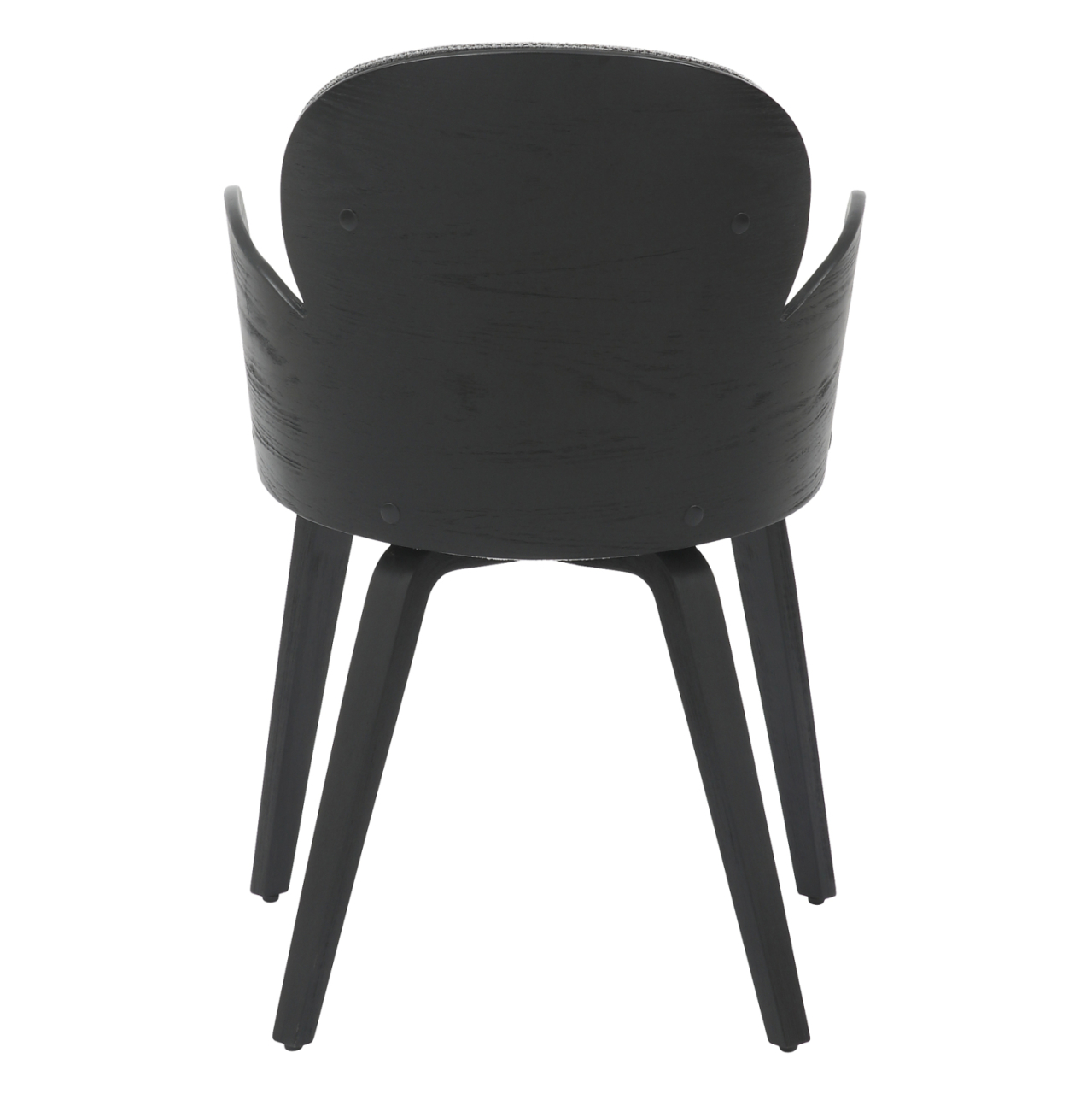 DINING ARMCHAIR DARNELL HM9974.02 PLYWOOD IN BLACK COLOR-GREY FABRIC 56x56x83Hcm. [6]