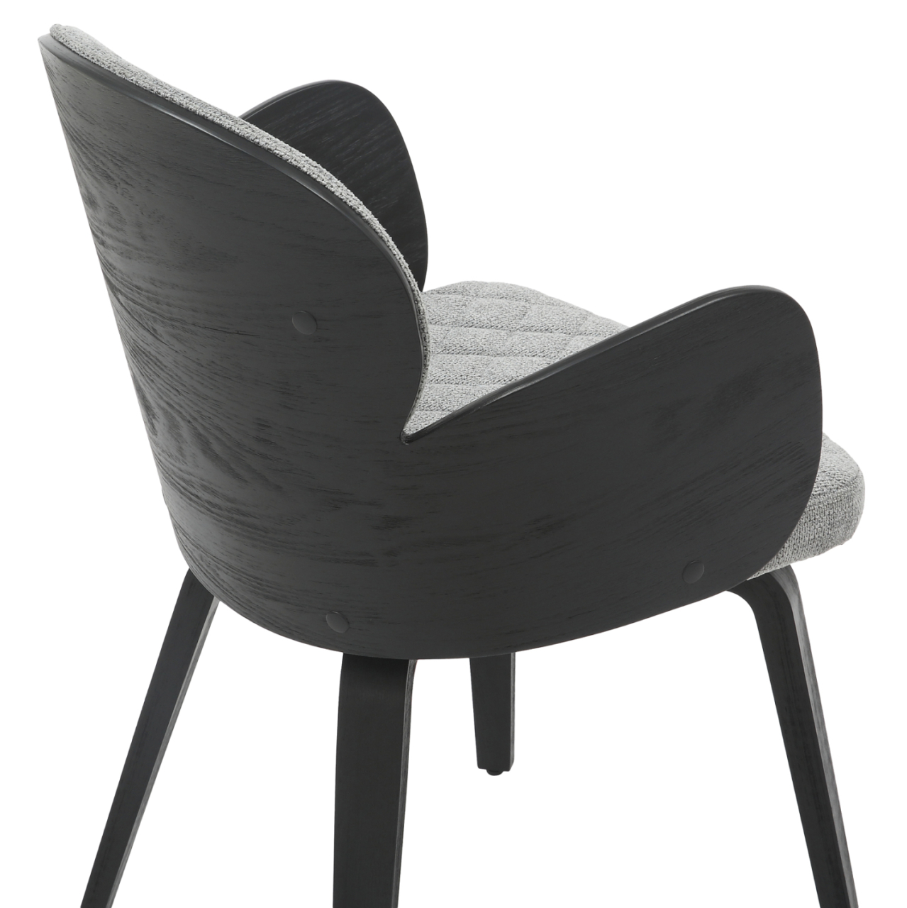 DINING ARMCHAIR DARNELL HM9974.02 PLYWOOD IN BLACK COLOR-GREY FABRIC 56x56x83Hcm. [8]