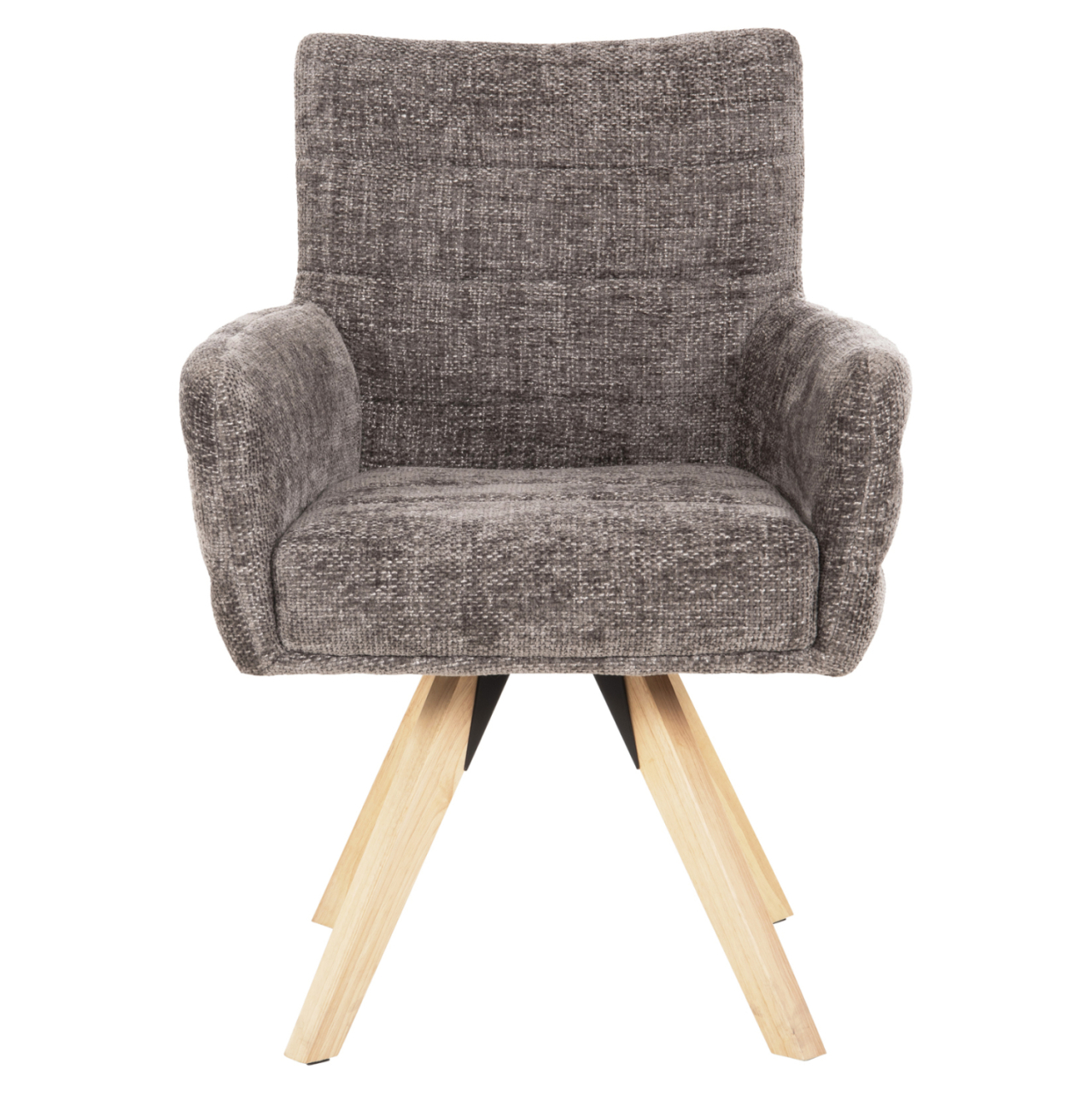 DINING ARMCHAIR GAZER HM9845.03 GREY FABRIC-RUBBERWOOD LEGS 66x63x91Hcm. [3]
