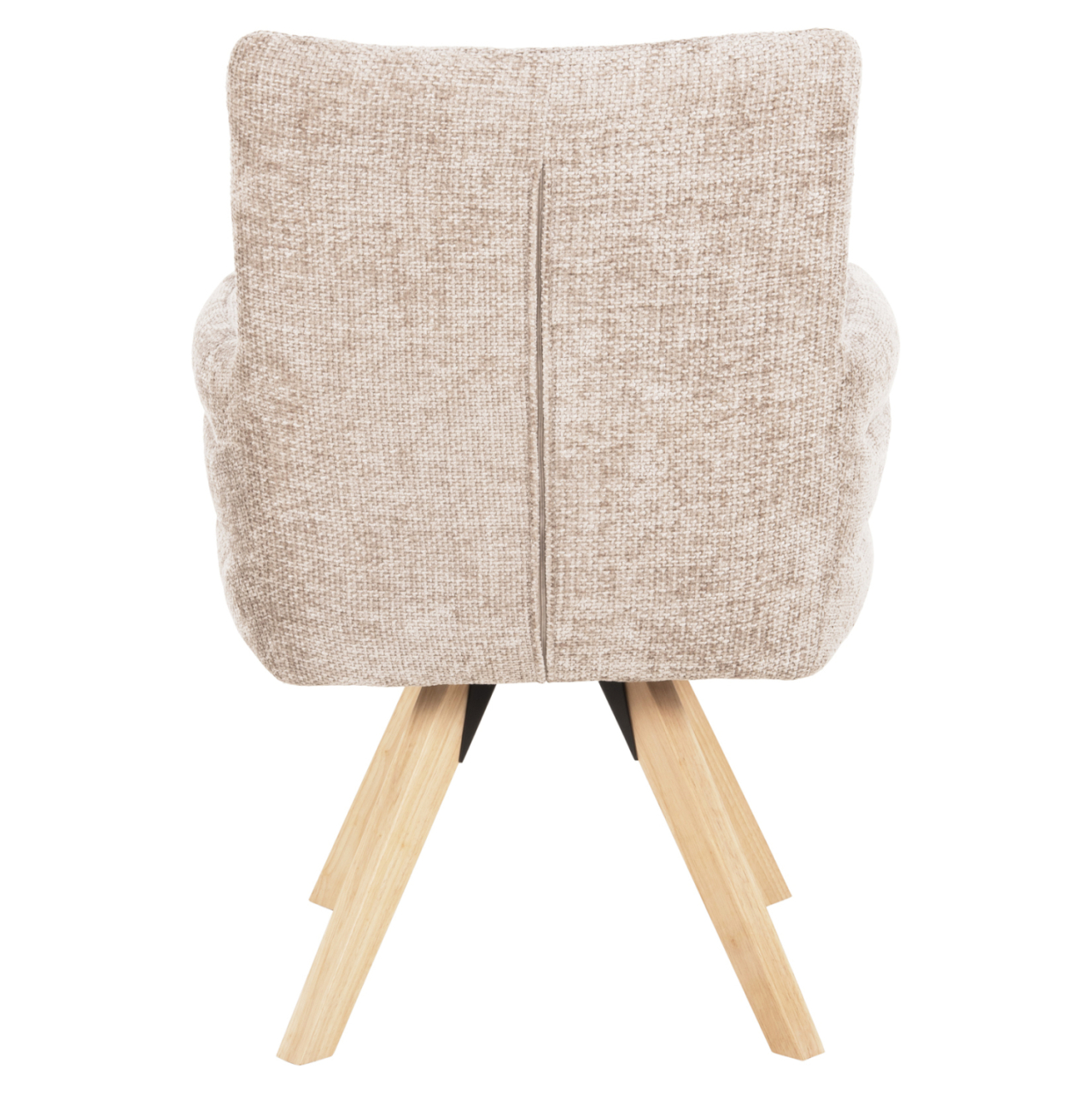 DINING ARMCHAIR GAZER HM9845.04 BEIGE FABRIC-RUBBERWOOD LEGS 66x63x91Hcm. [6]