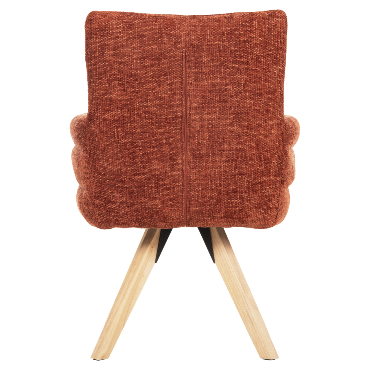 DINING ARMCHAIR GAZER HM9845.06 REDDISH BROWN FABRIC-RUBBERWOOD LEGS 66x63x91Hcm. [6]