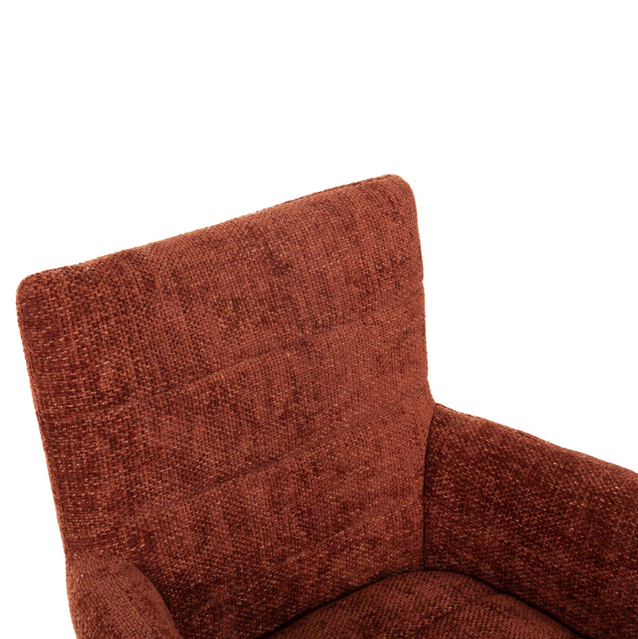 DINING ARMCHAIR GAZER HM9845.06 REDDISH BROWN FABRIC-RUBBERWOOD LEGS 66x63x91Hcm. [7]