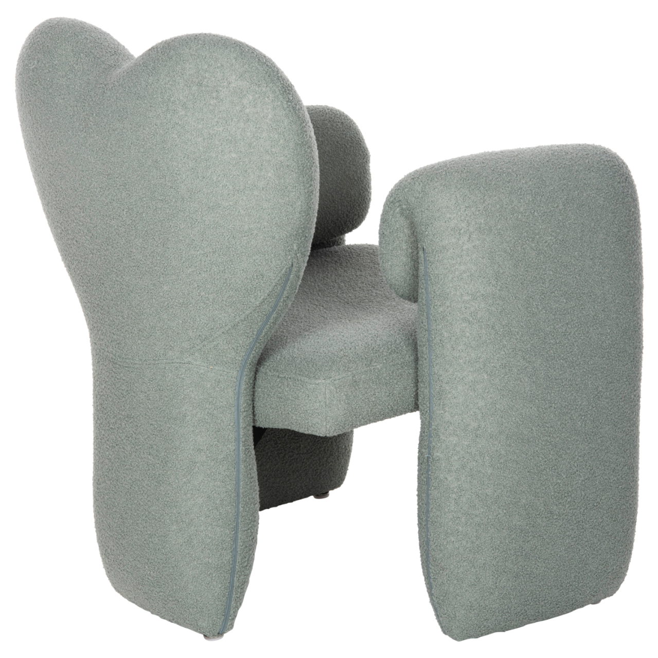 DINING ARMCHAIR HARTT HM9777.07 PISTACHIO GREEN TEDDY FABRIC 84x74x87Hcm. [5]