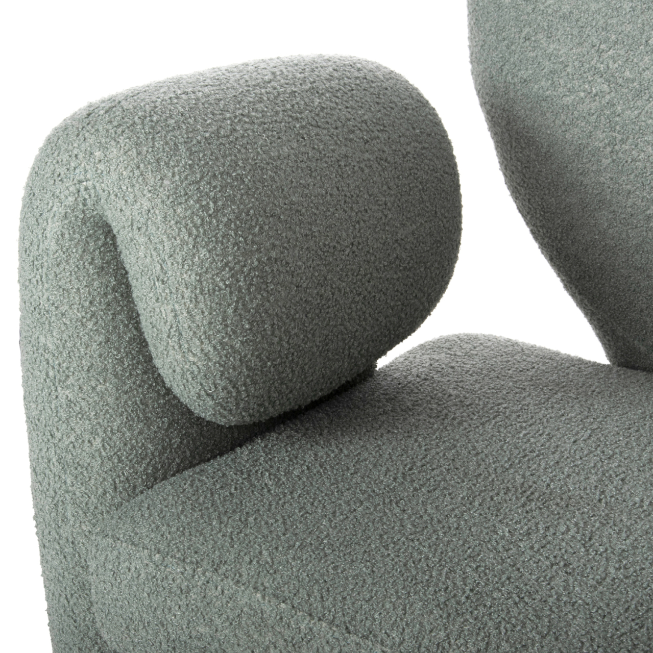 DINING ARMCHAIR HARTT HM9777.07 PISTACHIO GREEN TEDDY FABRIC 84x74x87Hcm. [9]