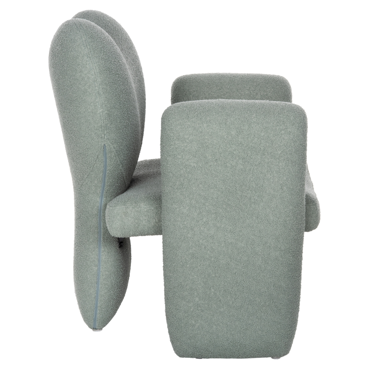 DINING ARMCHAIR HARTT HM9777.07 PISTACHIO GREEN TEDDY FABRIC 84x74x87Hcm. [4]
