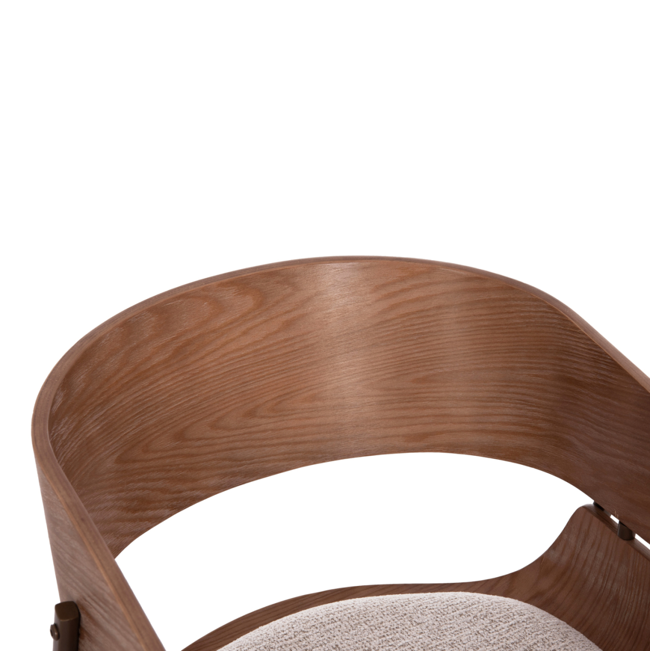 DINING ARMCHAIR KRILL HM18254.01 PLYWOOD IN WHITEWASH--META LEGS IN COPPER COLOR 55.5x55x72Hcm. [7]