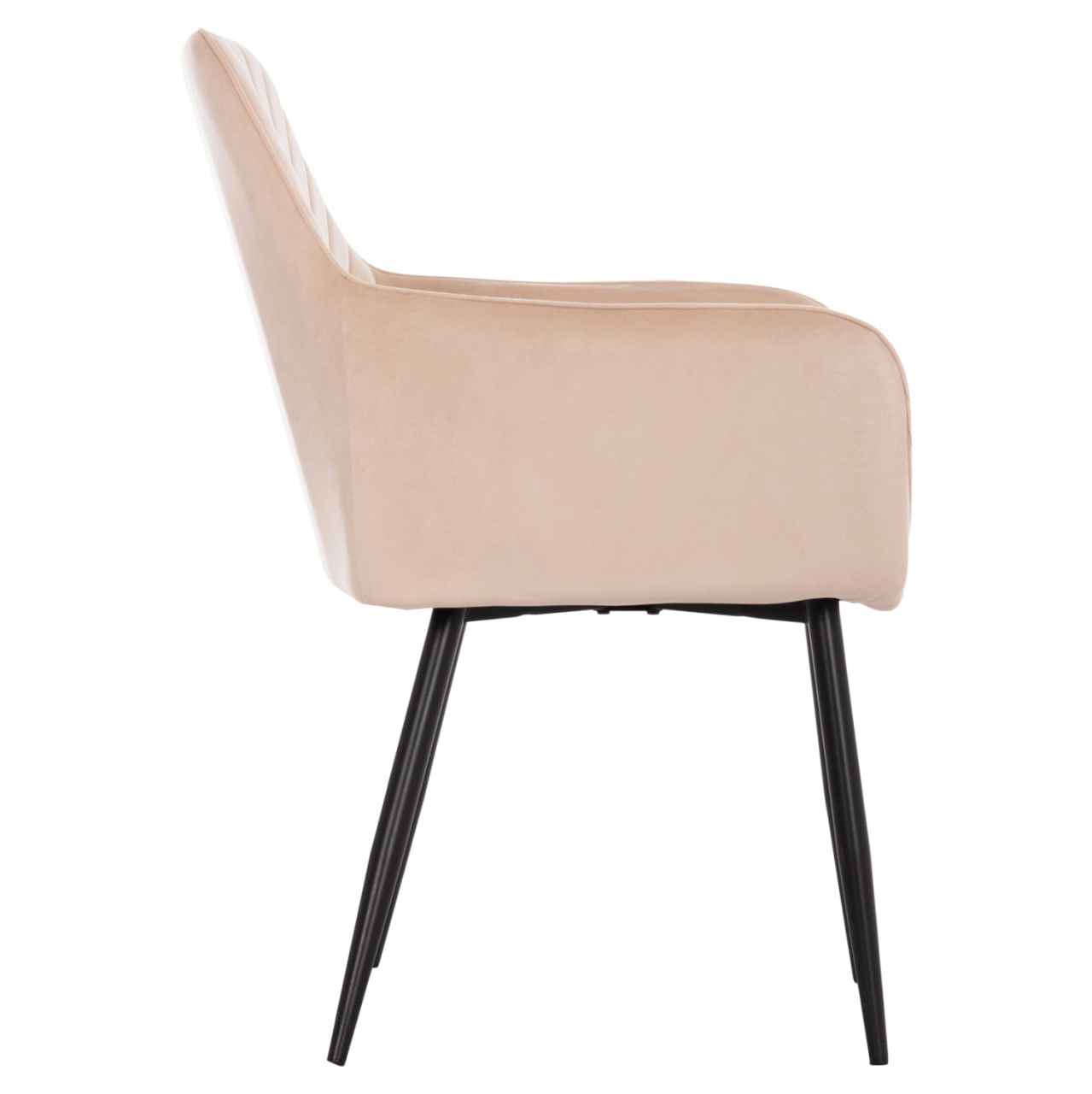 DINING ARMCHAIR LATRELL HM8582.05 ECRU VELVET and BLACK METAL LEGS 54x57x84Hcm. [4]