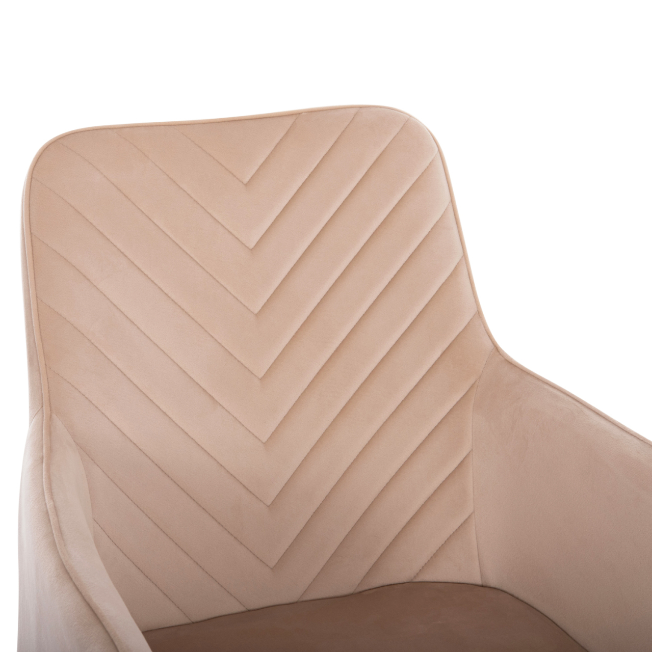 DINING ARMCHAIR LATRELL HM8582.05 ECRU VELVET and BLACK METAL LEGS 54x57x84Hcm. [7]