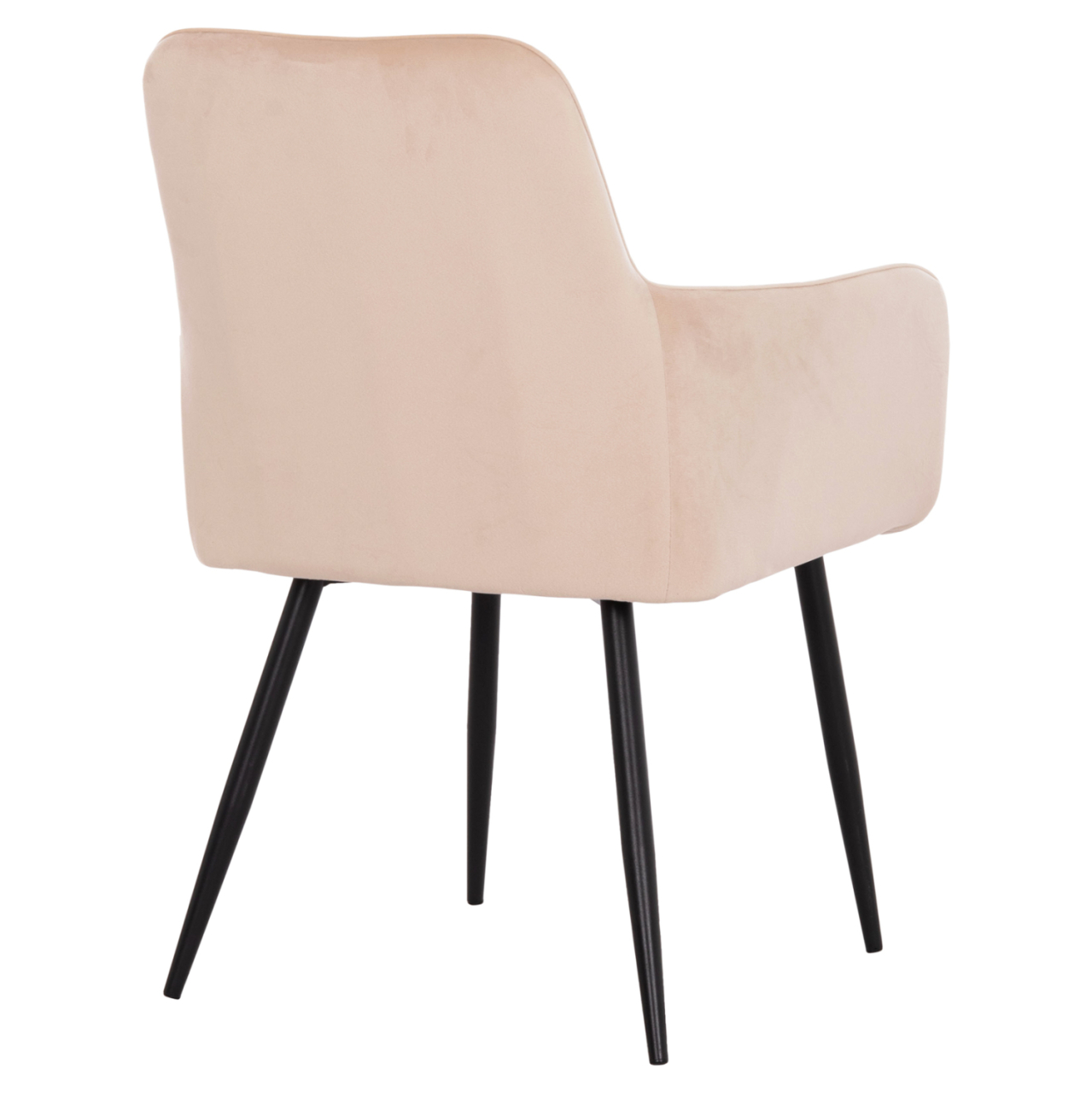 DINING ARMCHAIR LATRELL HM8582.05 ECRU VELVET and BLACK METAL LEGS 54x57x84Hcm. [5]