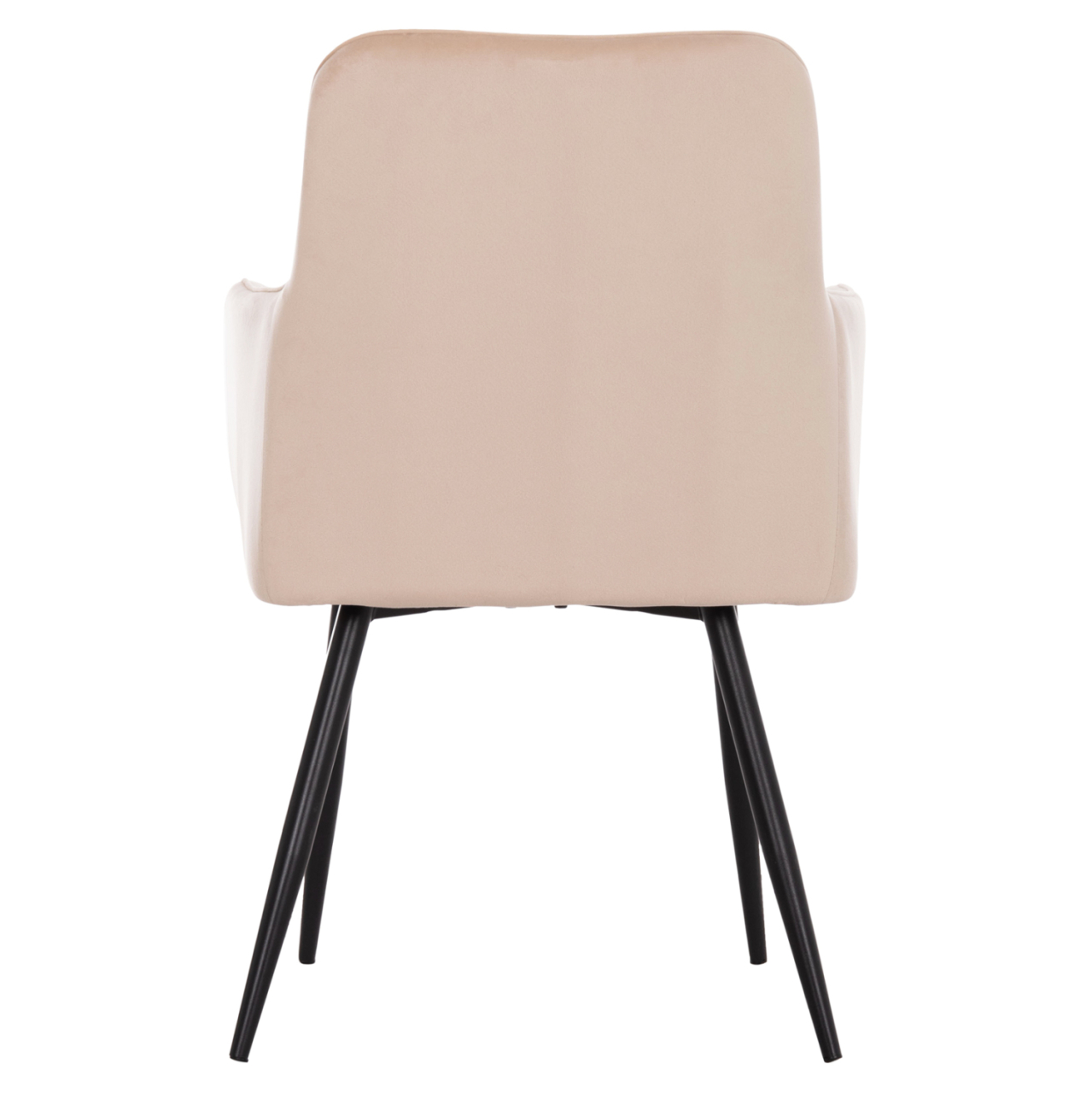 DINING ARMCHAIR LATRELL HM8582.05 ECRU VELVET and BLACK METAL LEGS 54x57x84Hcm. [6]