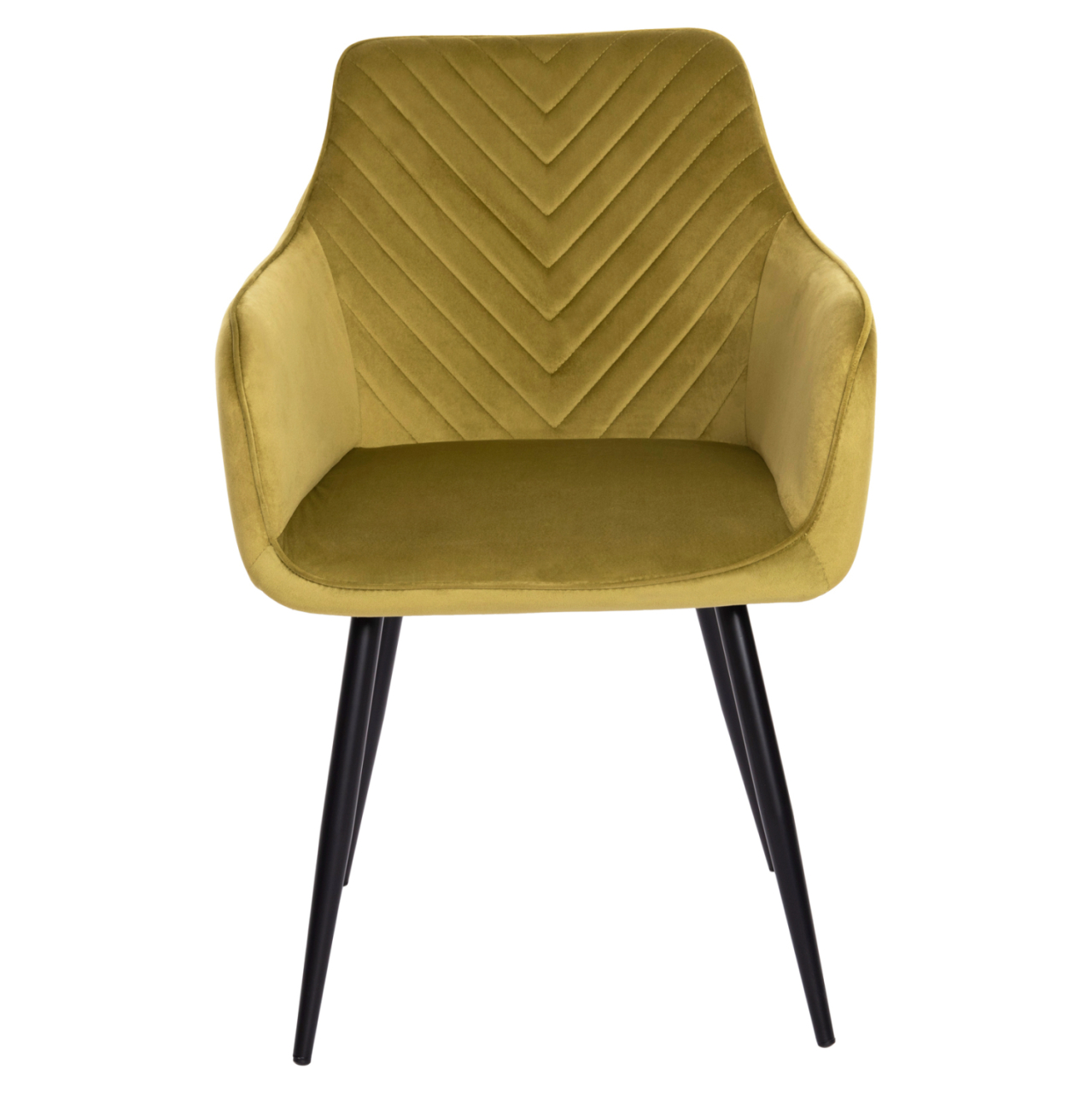 DINING ARMCHAIR LATRELL HM8582.07 OLIVE GREEN VELVET and BLACK METAL LEGS 55x57x84Hcm. [3]