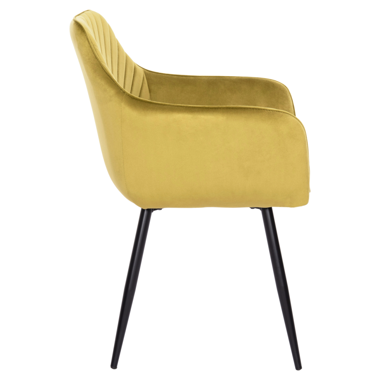 DINING ARMCHAIR LATRELL HM8582.07 OLIVE GREEN VELVET and BLACK METAL LEGS 55x57x84Hcm. [4]