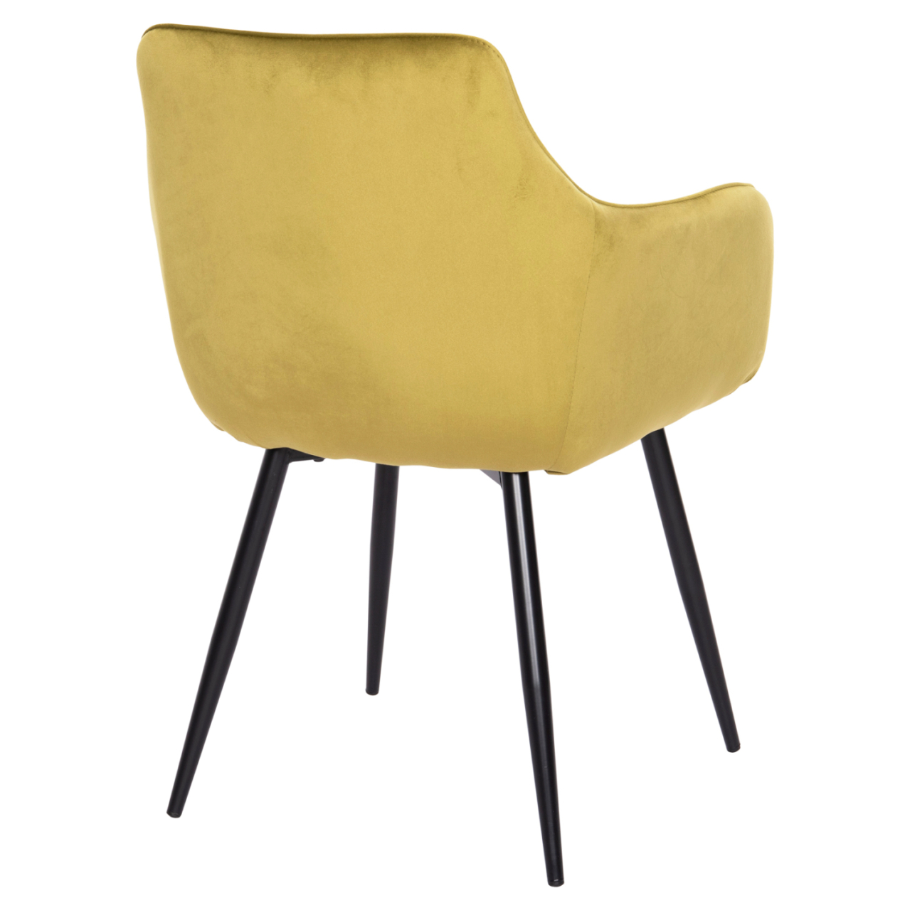 DINING ARMCHAIR LATRELL HM8582.07 OLIVE GREEN VELVET and BLACK METAL LEGS 55x57x84Hcm. [5]