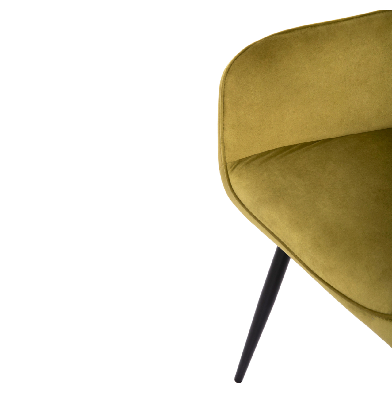DINING ARMCHAIR LATRELL HM8582.07 OLIVE GREEN VELVET and BLACK METAL LEGS 55x57x84Hcm. [10]