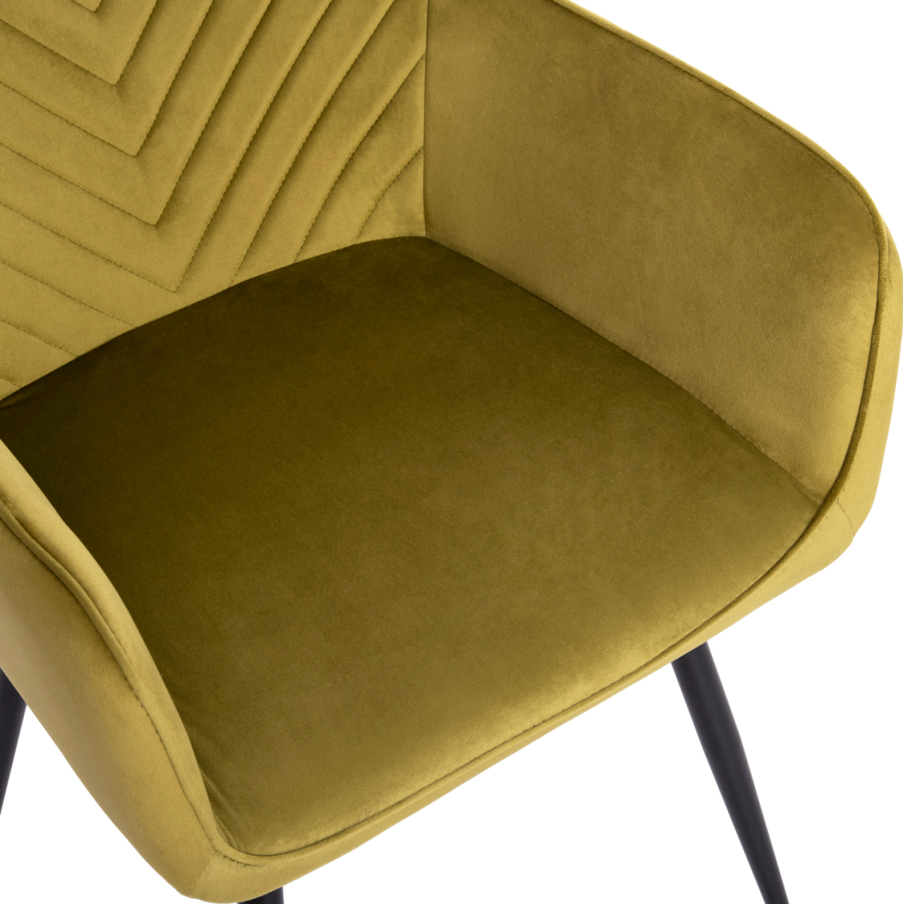 DINING ARMCHAIR LATRELL HM8582.07 OLIVE GREEN VELVET and BLACK METAL LEGS 55x57x84Hcm. [9]