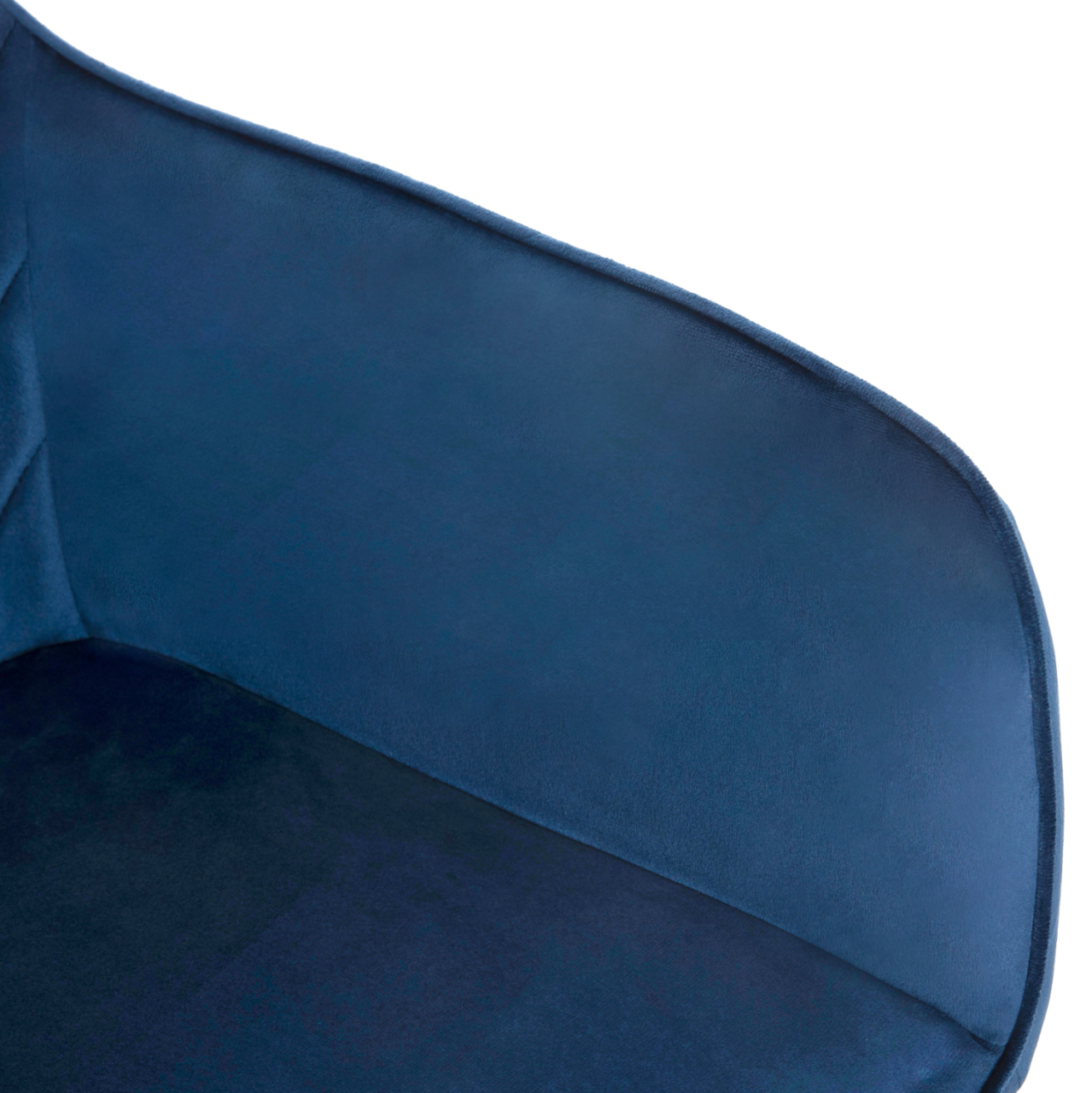 DINING ARMCHAIR LATRELL HM8582.08 BLUE VELVET and BLACK METAL LEGS 57x56x84Hcm. [8]