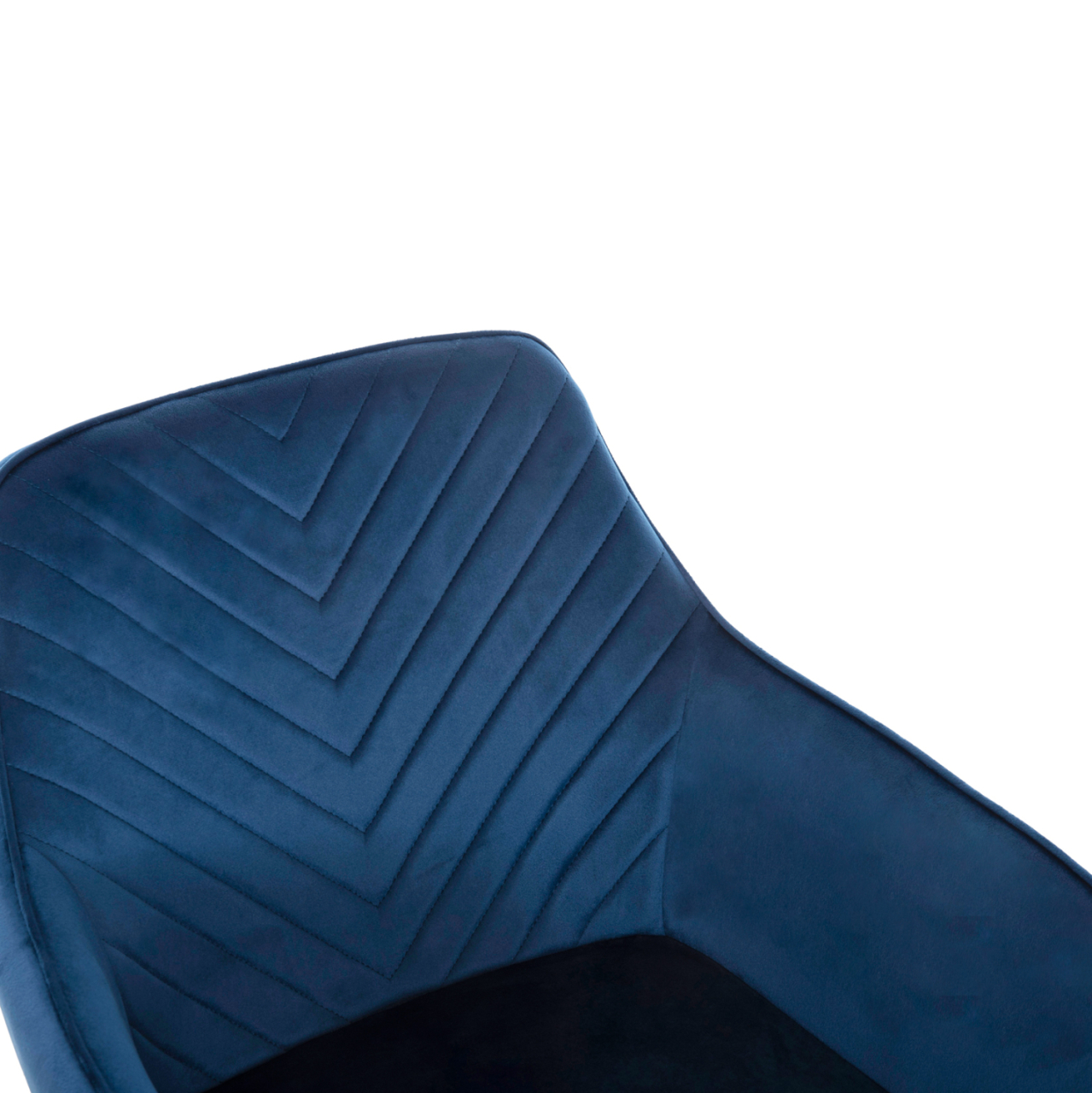 DINING ARMCHAIR LATRELL HM8582.08 BLUE VELVET and BLACK METAL LEGS 57x56x84Hcm. [7]