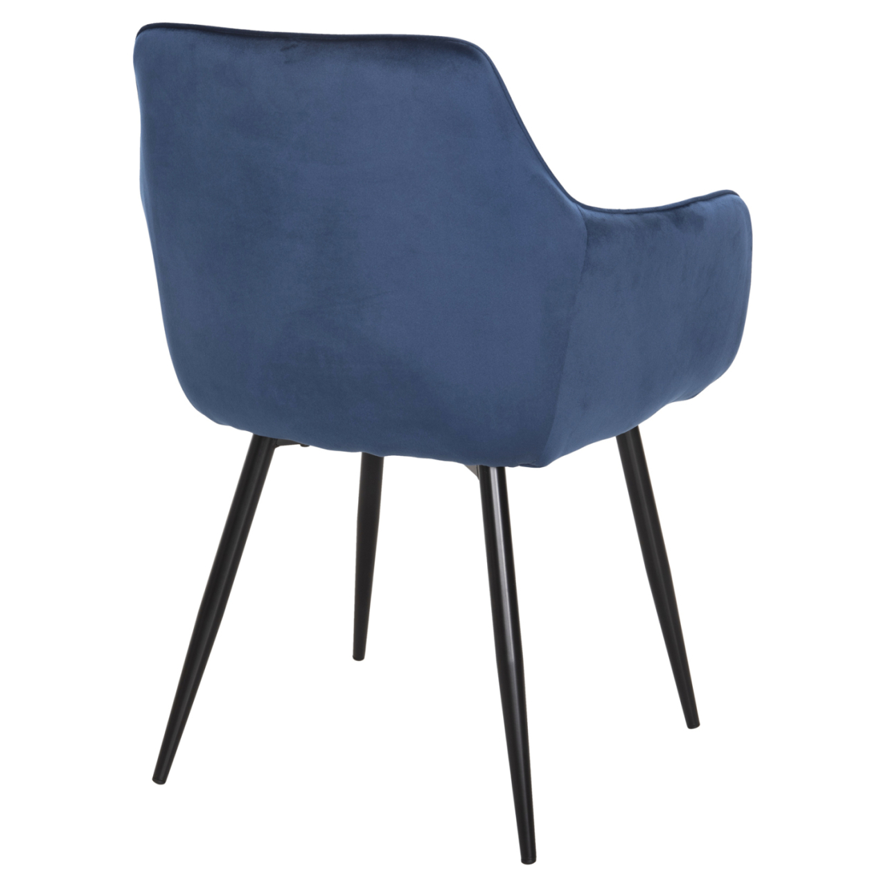 DINING ARMCHAIR LATRELL HM8582.08 BLUE VELVET and BLACK METAL LEGS 57x56x84Hcm. [5]