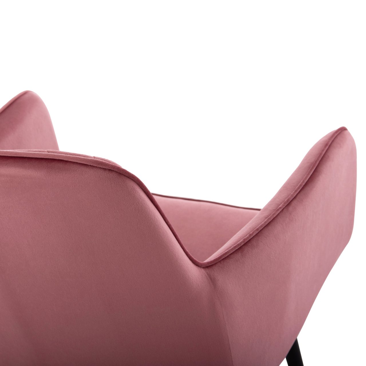 DINING ARMCHAIR LATRELL HM8582.12 DUSTY PINK VELVET and BLACK METAL LEGS 54x57x84Hcm. [10]