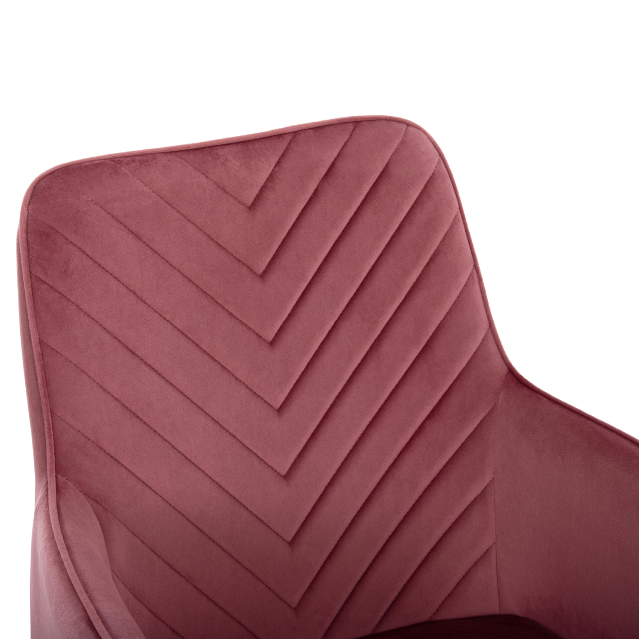 DINING ARMCHAIR LATRELL HM8582.12 DUSTY PINK VELVET and BLACK METAL LEGS 54x57x84Hcm. [7]