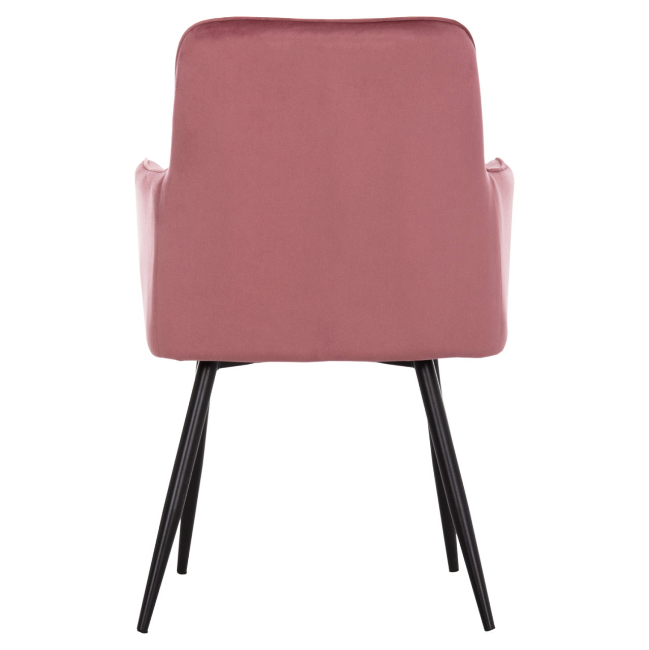 DINING ARMCHAIR LATRELL HM8582.12 DUSTY PINK VELVET and BLACK METAL LEGS 54x57x84Hcm. [6]