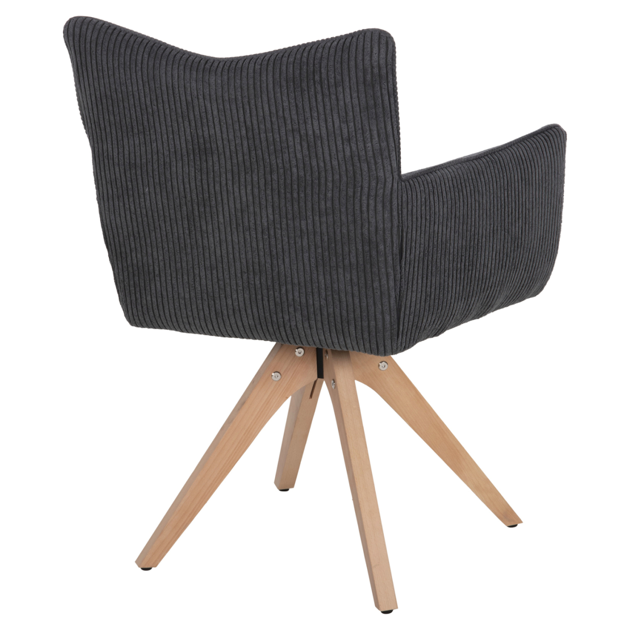 DINING ARMCHAIR QUILL HM9843.03 GREY FABRIC-BEECH WOOD LEGS 61x57,5x91Hcm. [5]