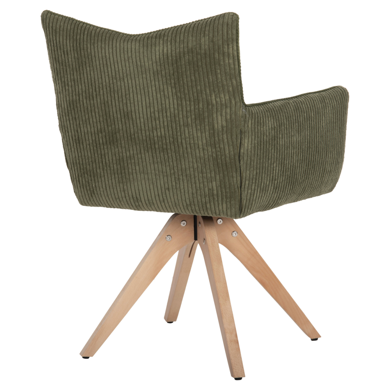 DINING ARMCHAIR QUILL HM9843.05 GREEN FABRIC-BEECH WOOD LEGS 61x57,5x91Hcm. [5]