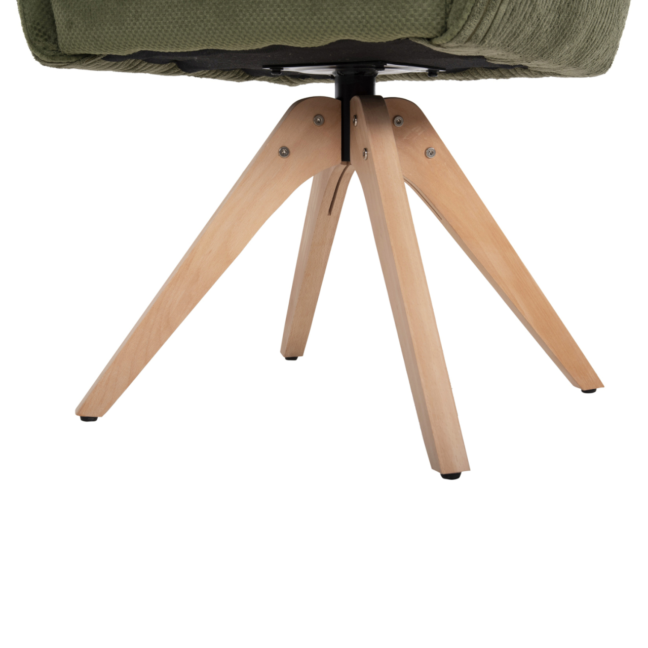 DINING ARMCHAIR QUILL HM9843.05 GREEN FABRIC-BEECH WOOD LEGS 61x57,5x91Hcm. [10]
