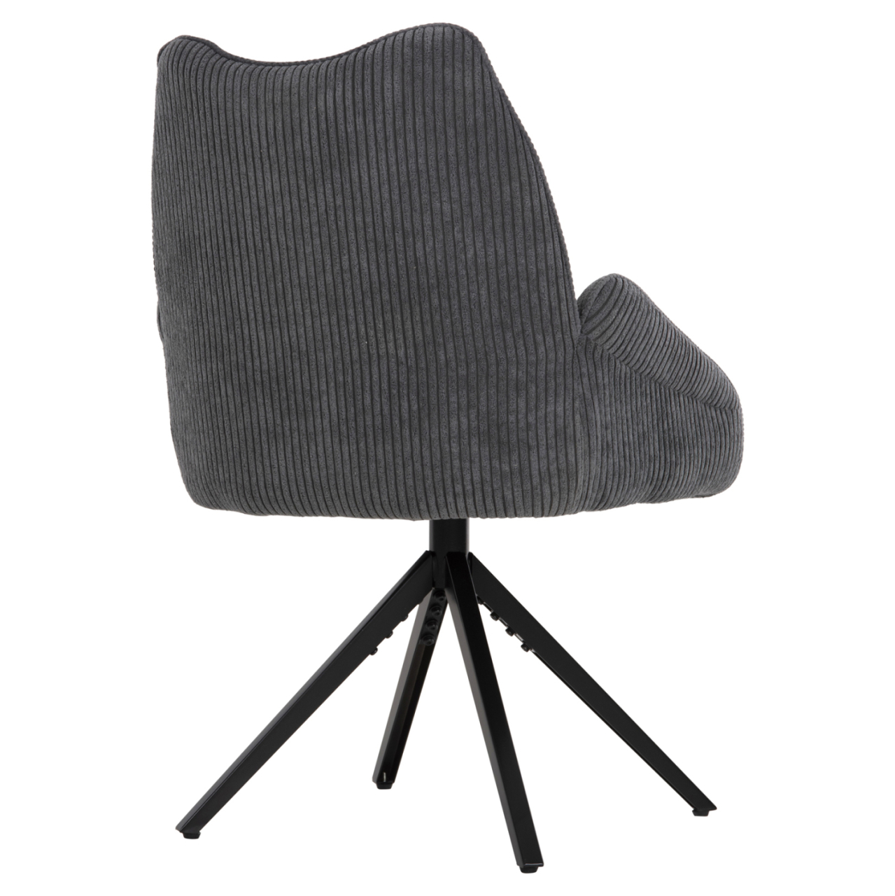 DINING ARMCHAIR SHAI HM9844.03 GREY FABRIC-BLACK METAL BASE 61x63x93Hcm. [5]