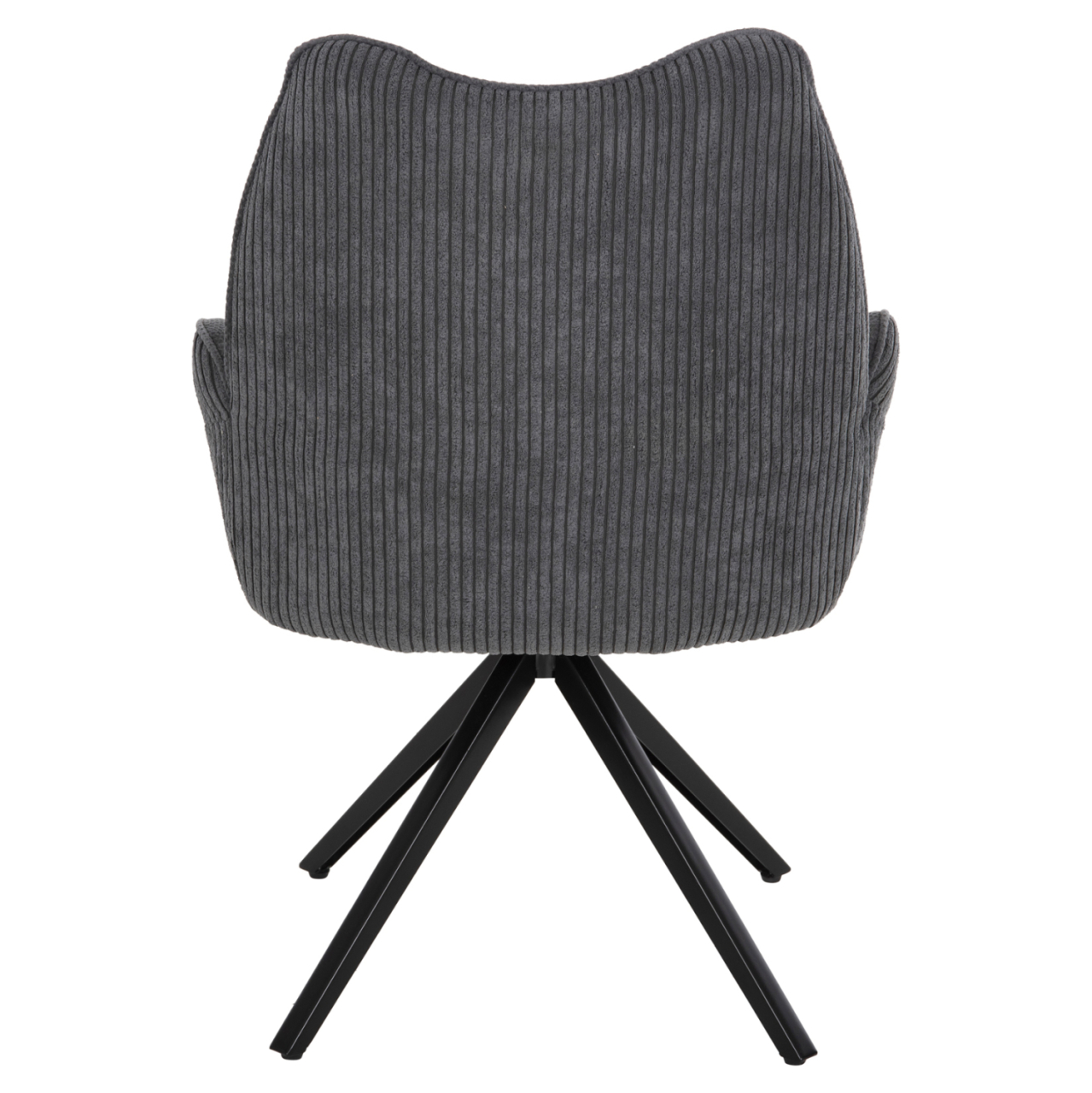 DINING ARMCHAIR SHAI HM9844.03 GREY FABRIC-BLACK METAL BASE 61x63x93Hcm. [6]