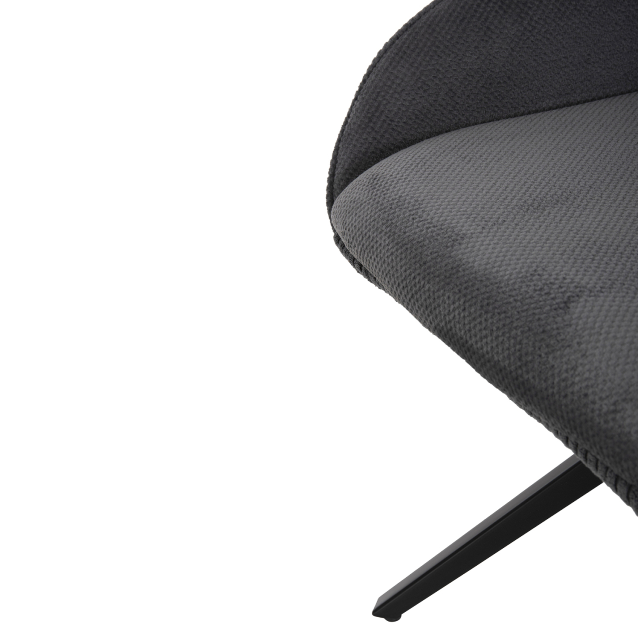DINING ARMCHAIR SHAI HM9844.03 GREY FABRIC-BLACK METAL BASE 61x63x93Hcm. [9]