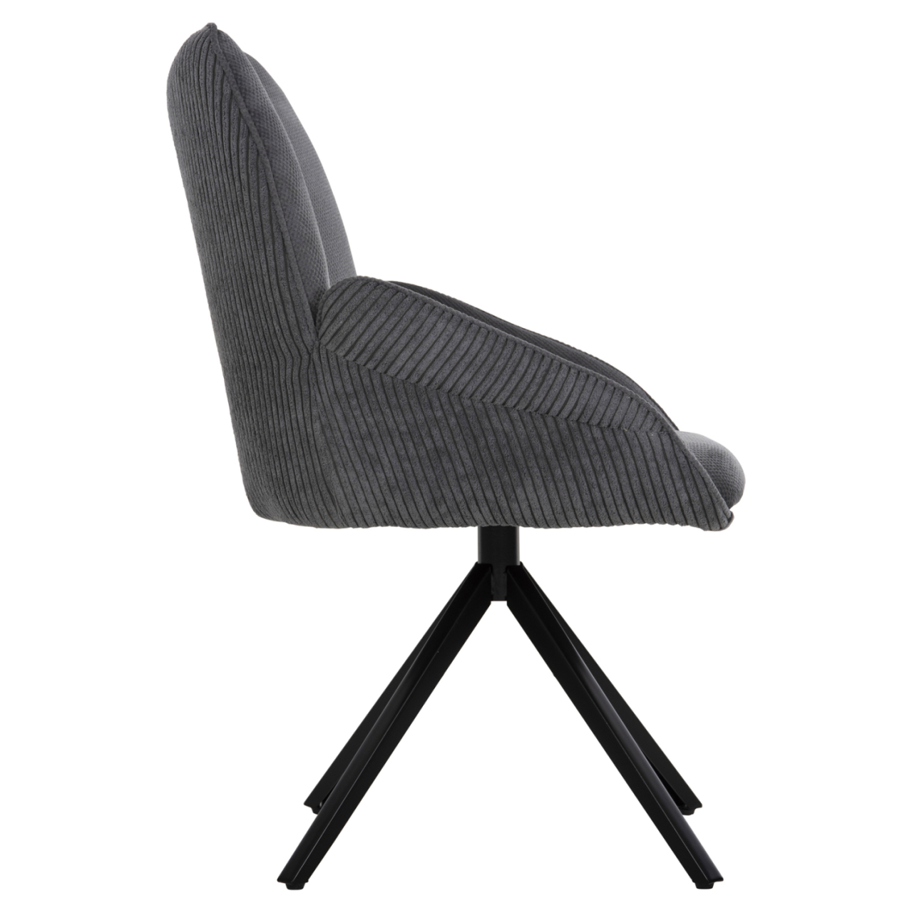DINING ARMCHAIR SHAI HM9844.03 GREY FABRIC-BLACK METAL BASE 61x63x93Hcm. [4]