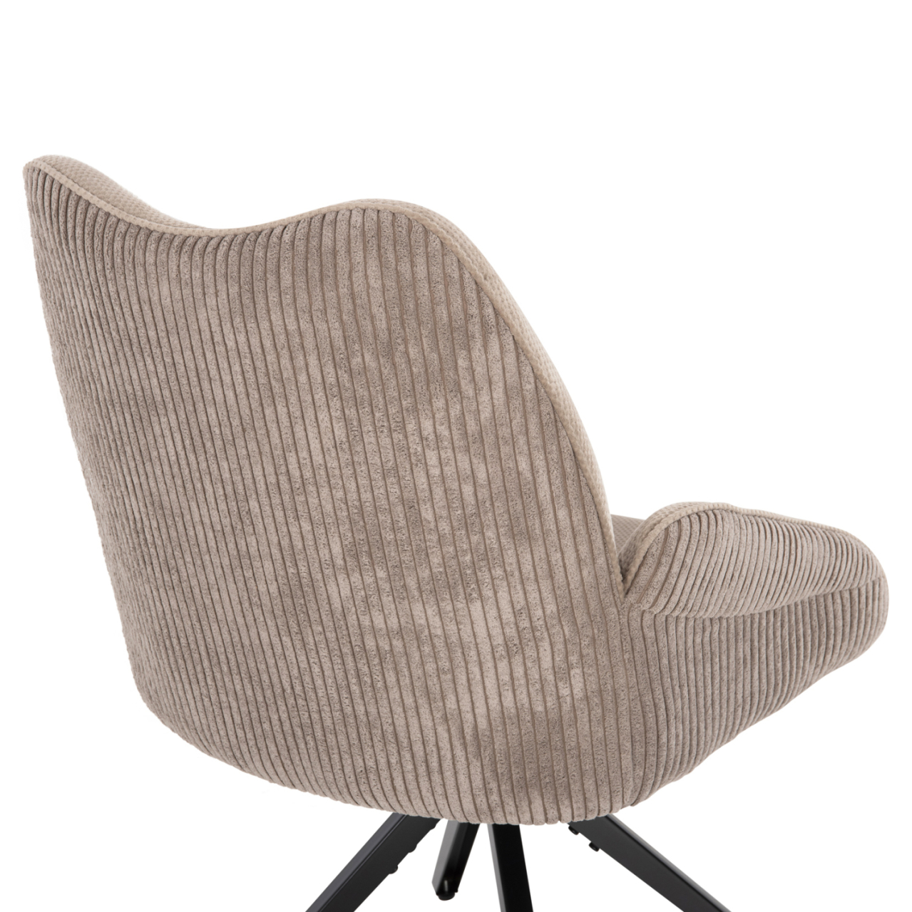 DINING ARMCHAIR SHAI HM9844.04 BEIGE FABRIC-BLACK METAL BASE 61x63x93Hcm. [9]