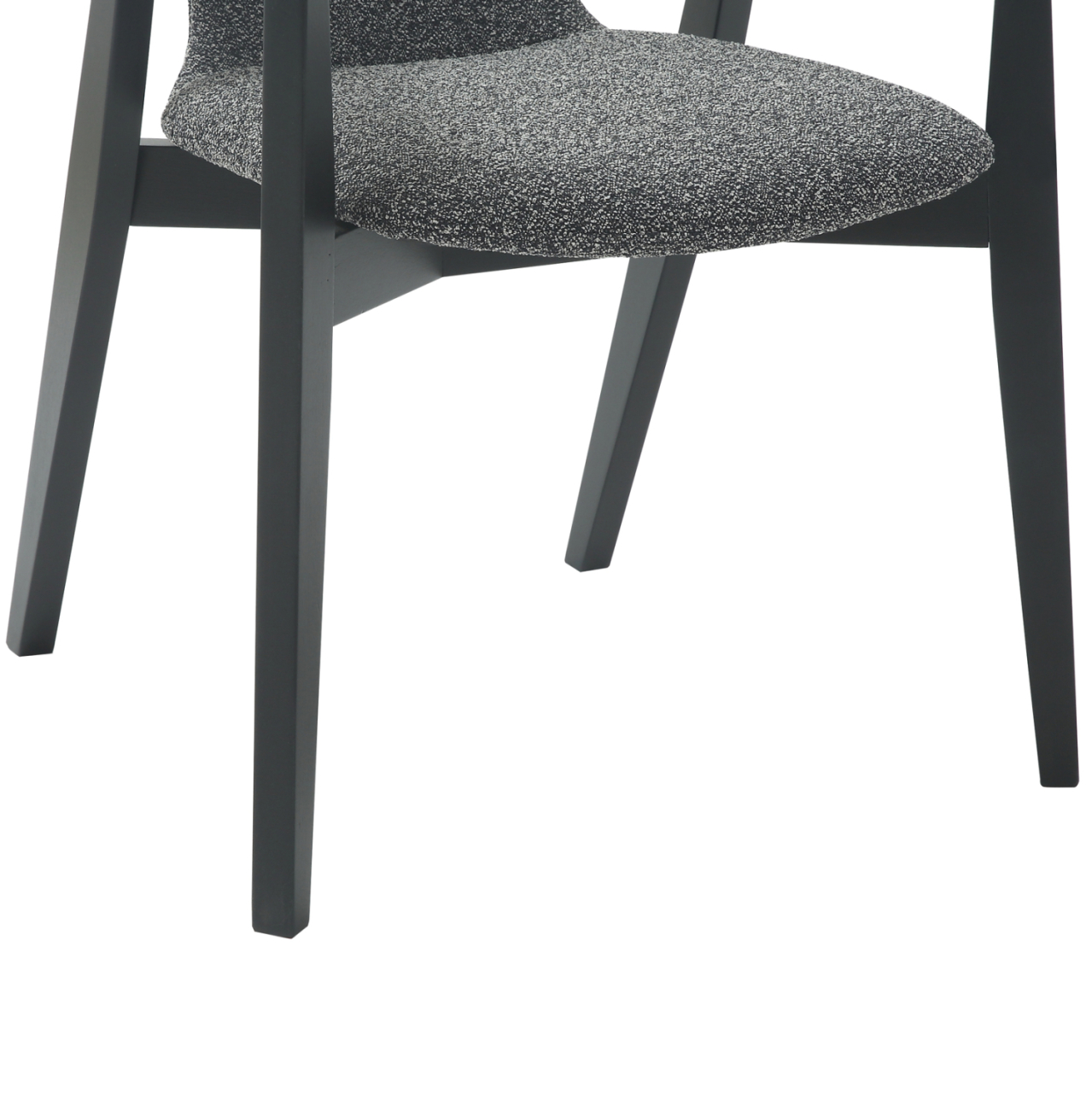 DINING ARMCHAIR YEGER HM9995.01 BEECH WOOD IN BLACK-DARK GREY FABRIC 59x58x78Hcm. [8]