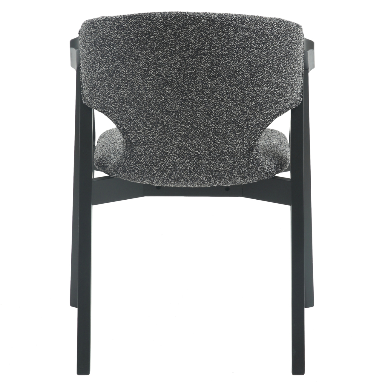 DINING ARMCHAIR YEGER HM9995.01 BEECH WOOD IN BLACK-DARK GREY FABRIC 59x58x78Hcm. [6]