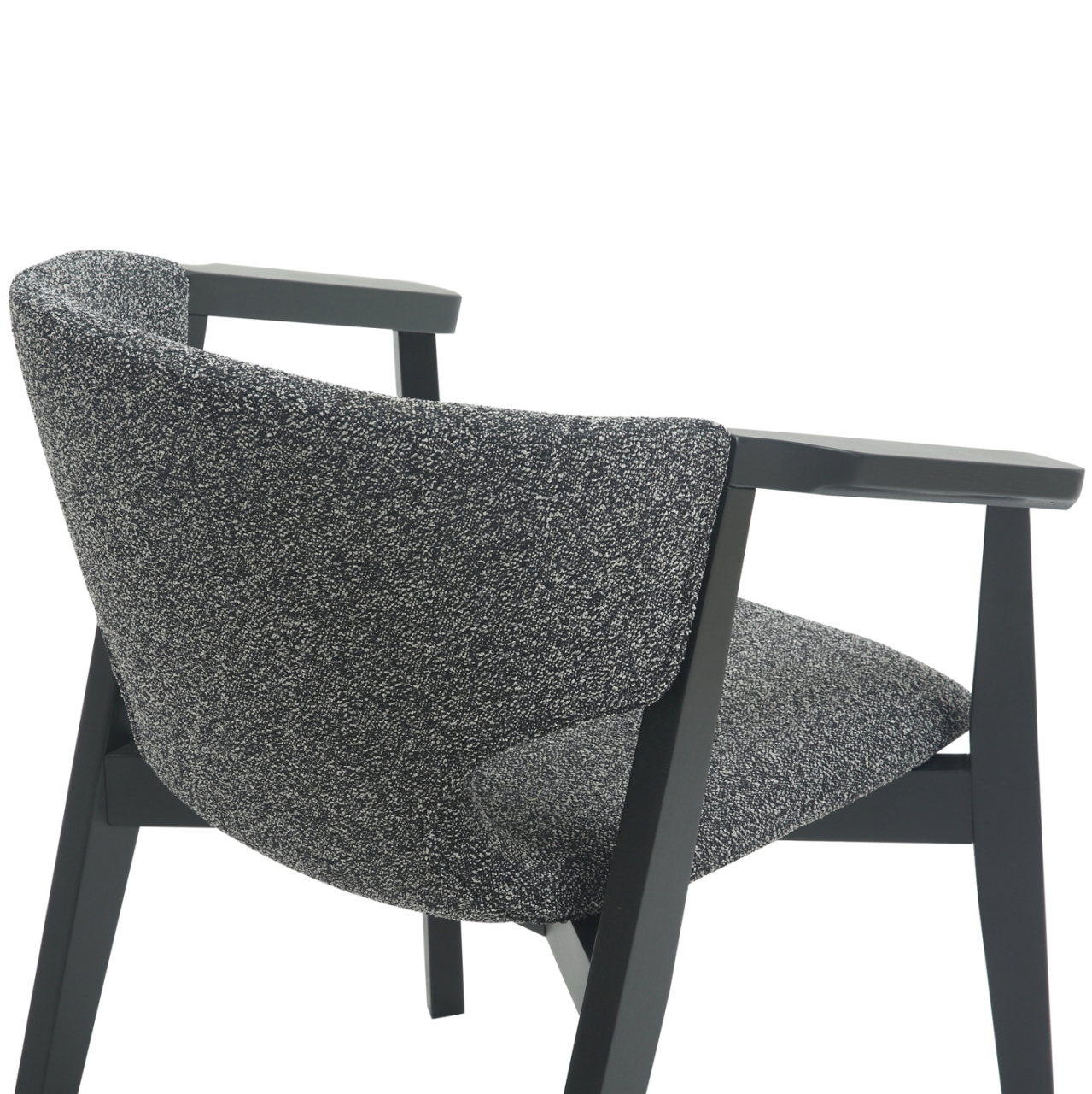 DINING ARMCHAIR YEGER HM9995.01 BEECH WOOD IN BLACK-DARK GREY FABRIC 59x58x78Hcm. [9]