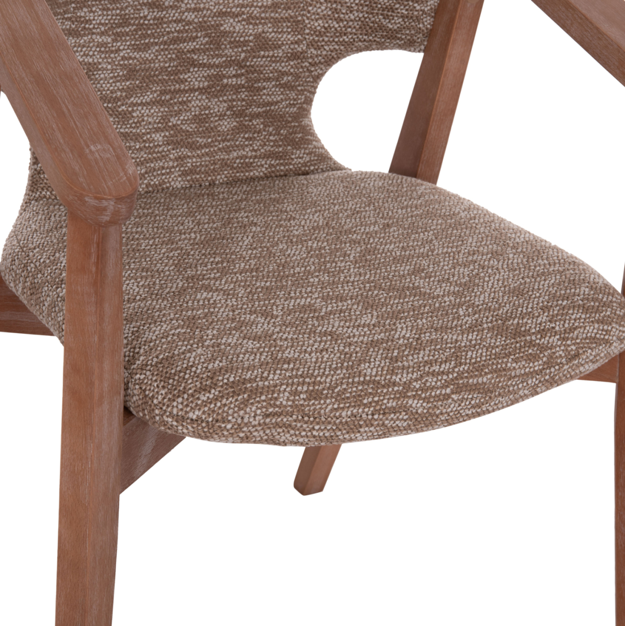 DINING ARMCHAIR YEGER HM9995.03 BEECH WOOD IN WHITEWASH-BROWN FABRIC 59x58x78Hcm. [9]