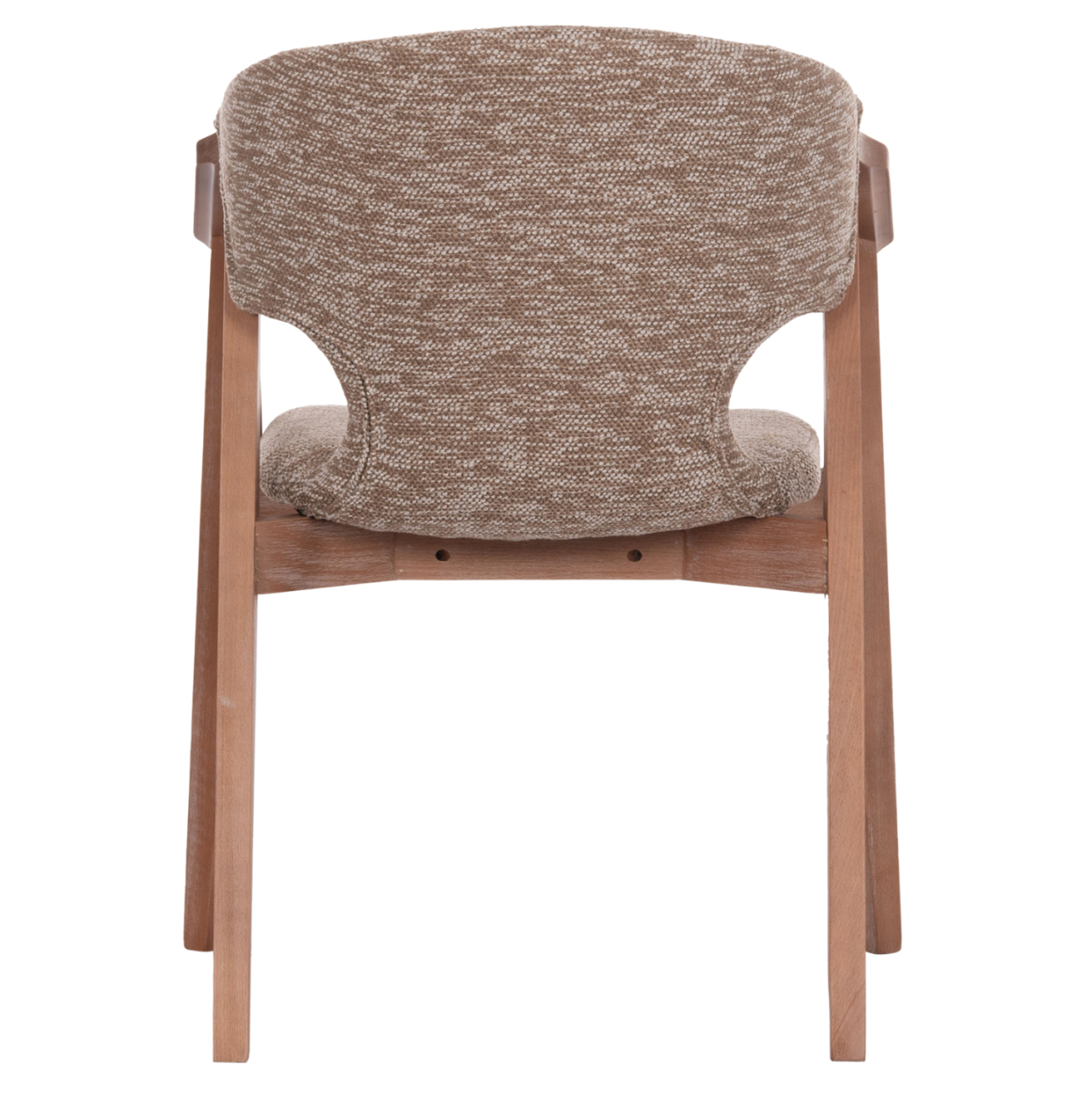 DINING ARMCHAIR YEGER HM9995.03 BEECH WOOD IN WHITEWASH-BROWN FABRIC 59x58x78Hcm. [6]